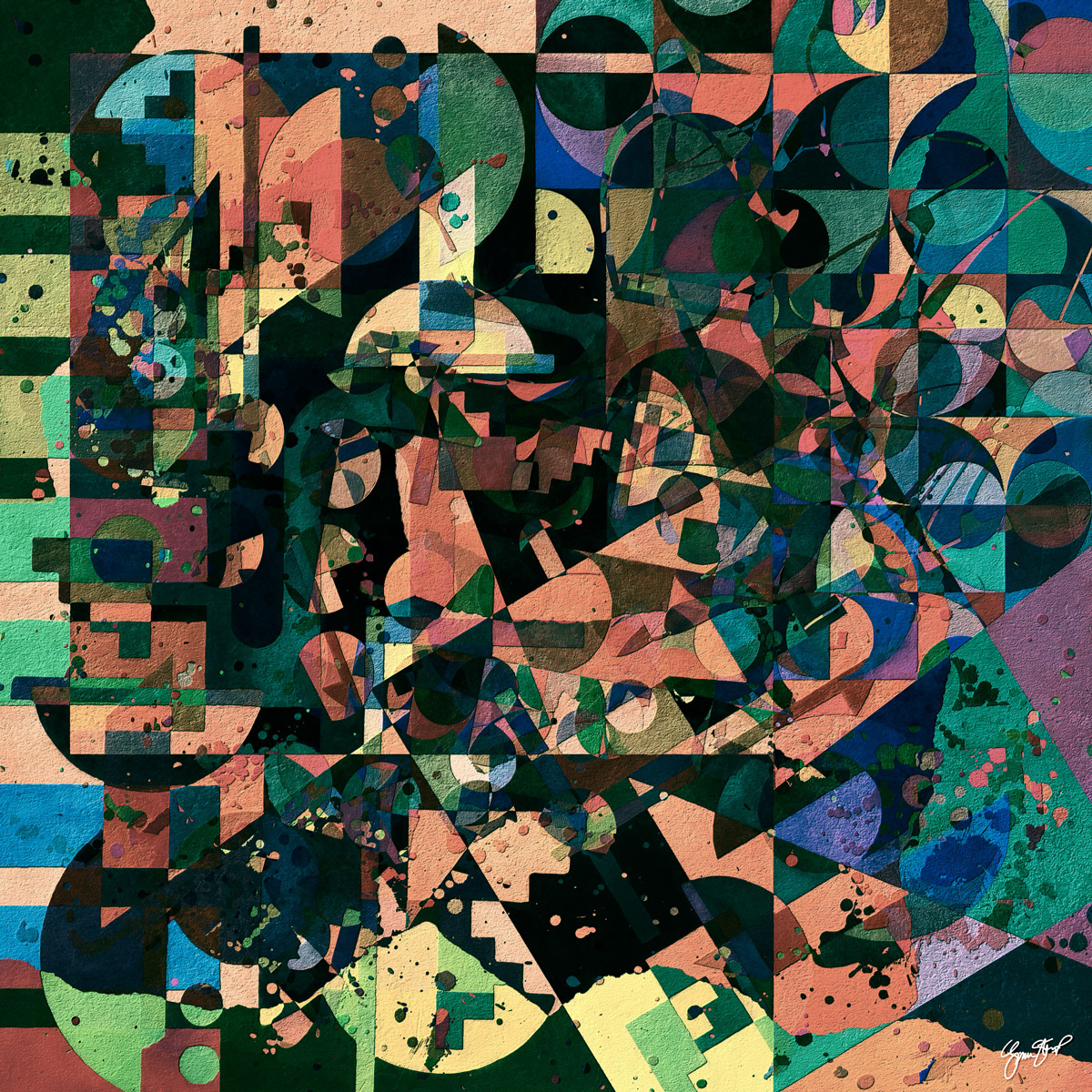 Spilled Colors on a Quilt by Gina Startup 