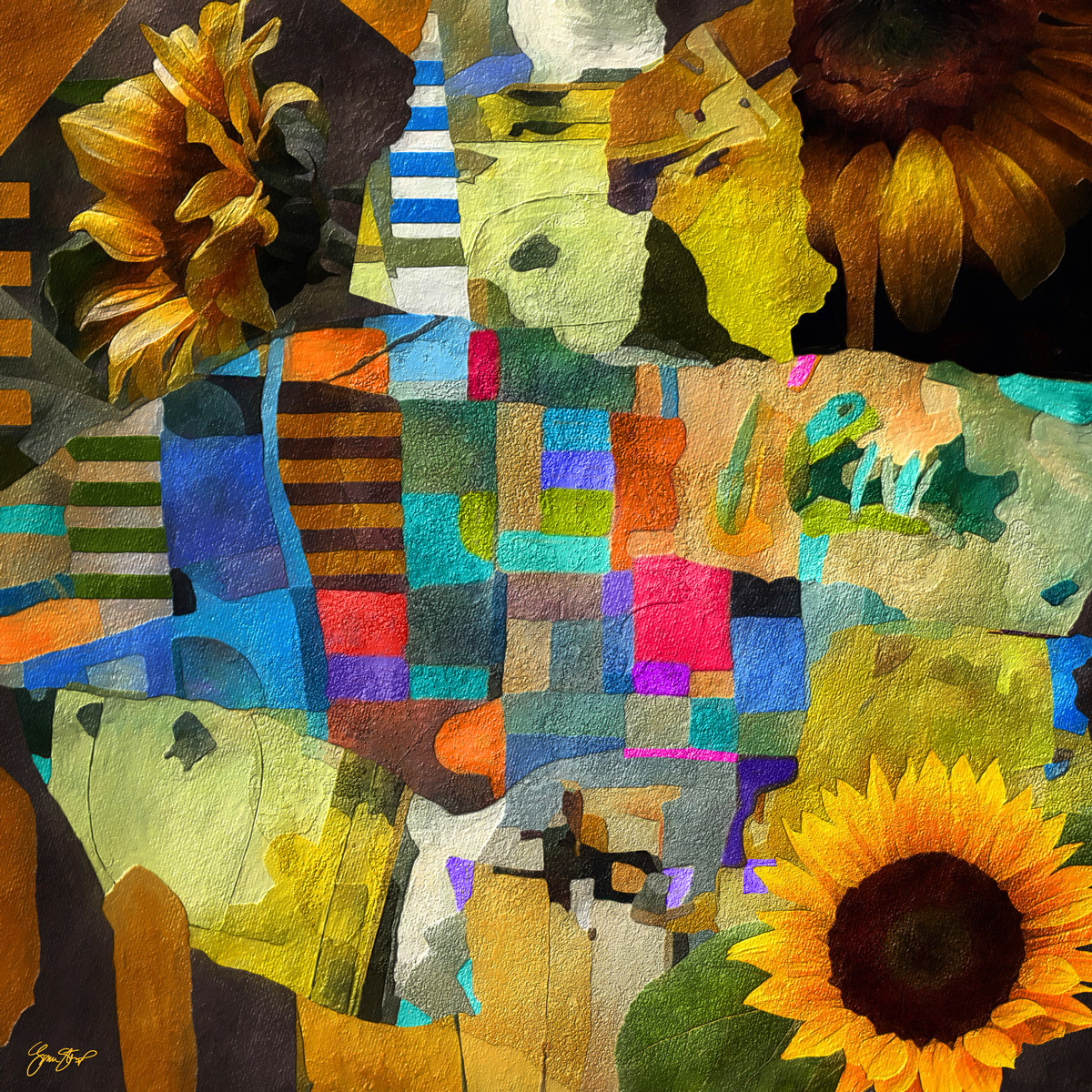 3 Sunflowers by Gina Startup