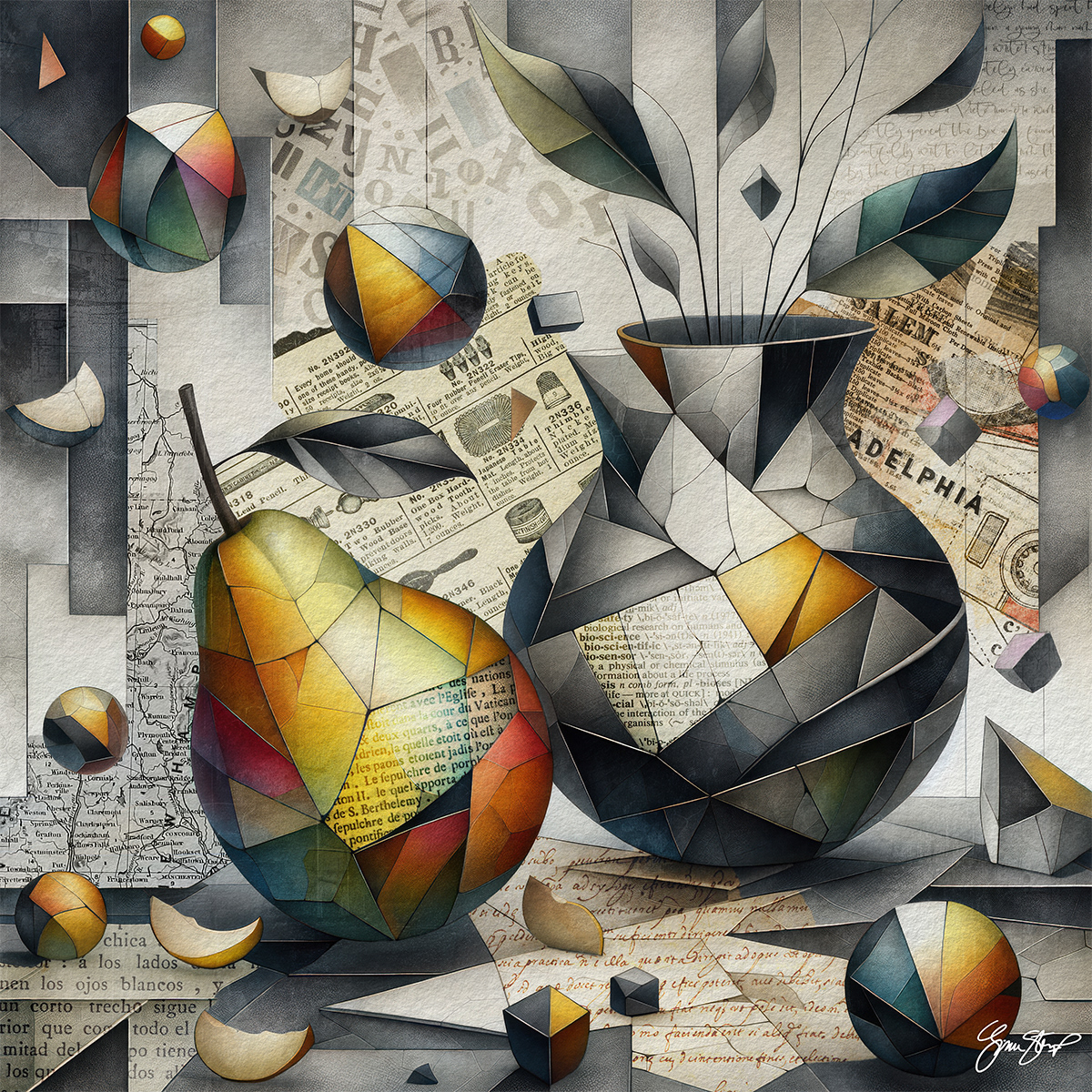Disassembled Pear by Gina Startup