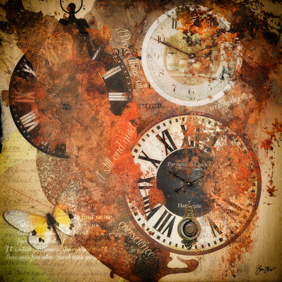 Three Clocks by Gina Startup 