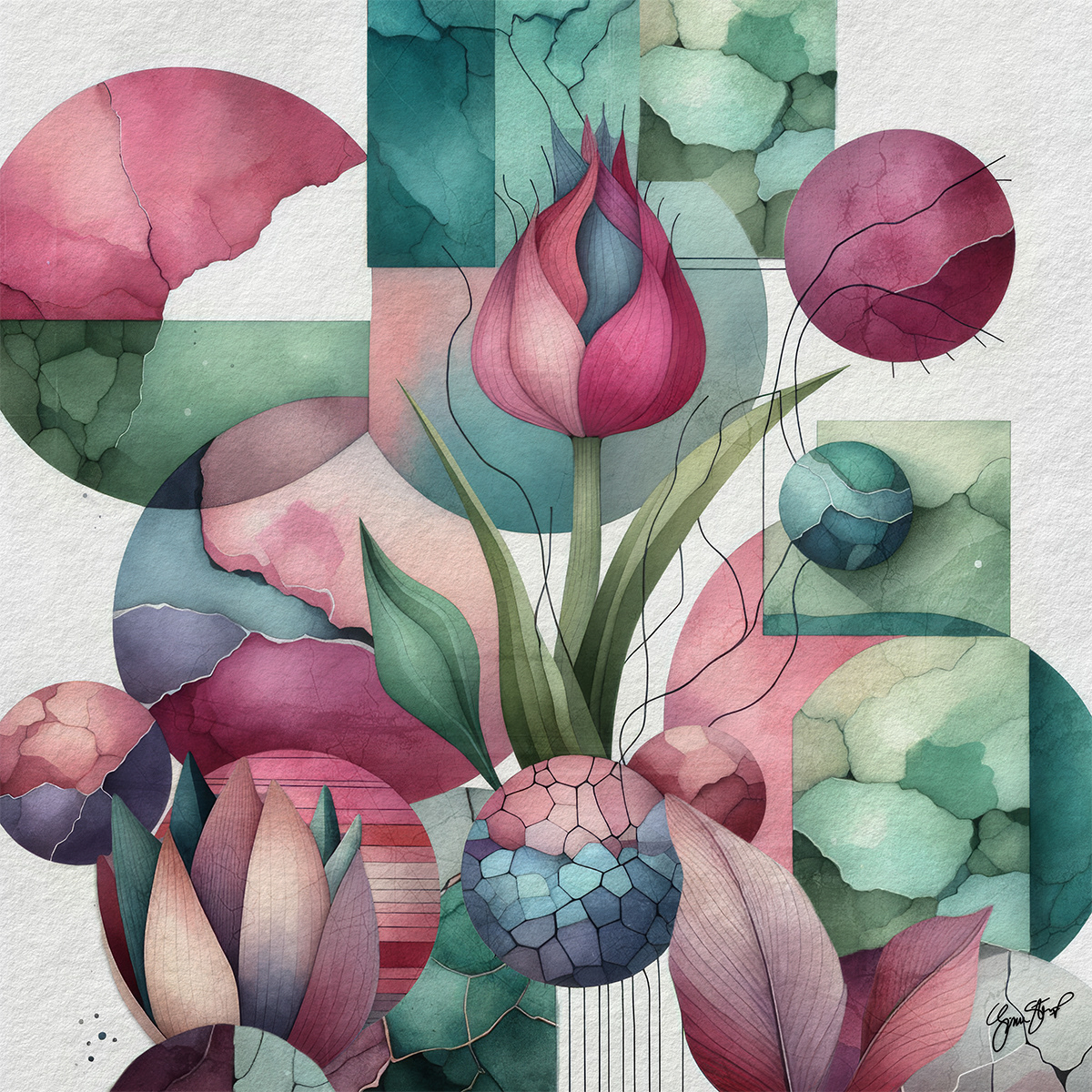 A Canvas Blooms by Gina Startup 