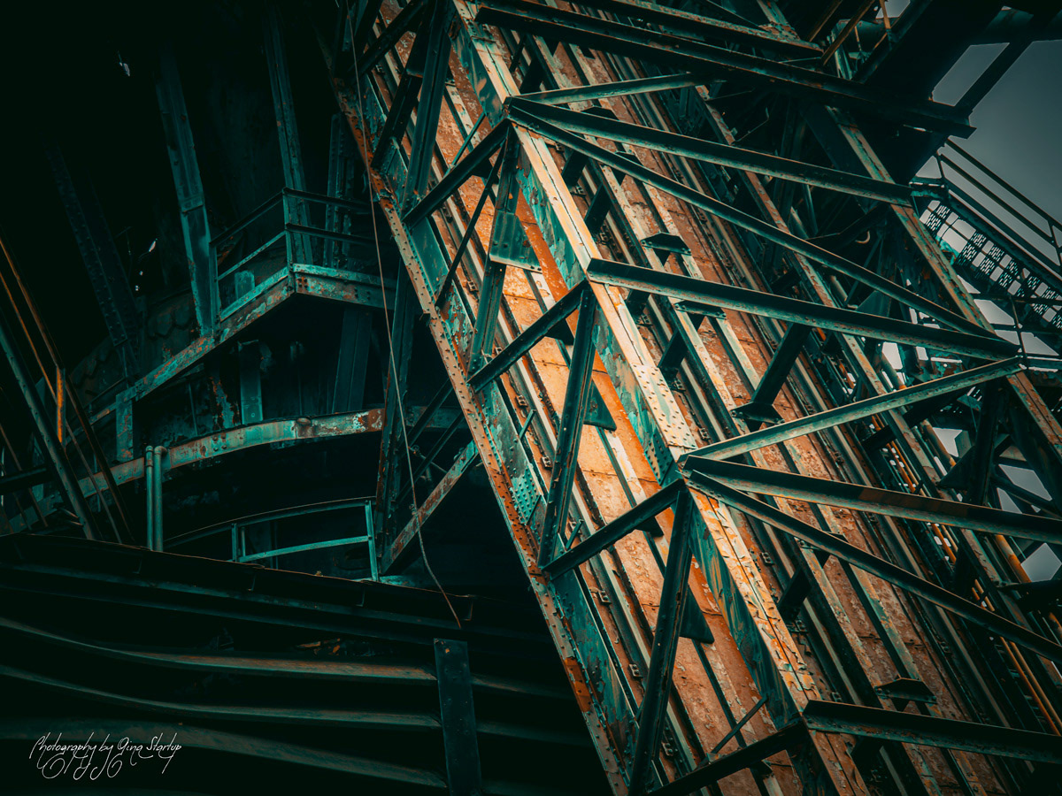 Teal Orange Steel by Gina Startup 