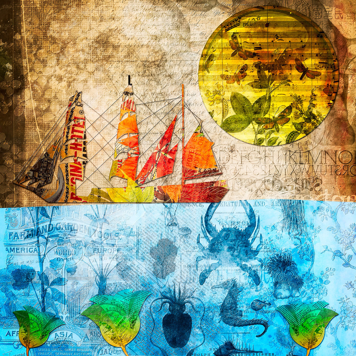 Collage art by Gina Startup