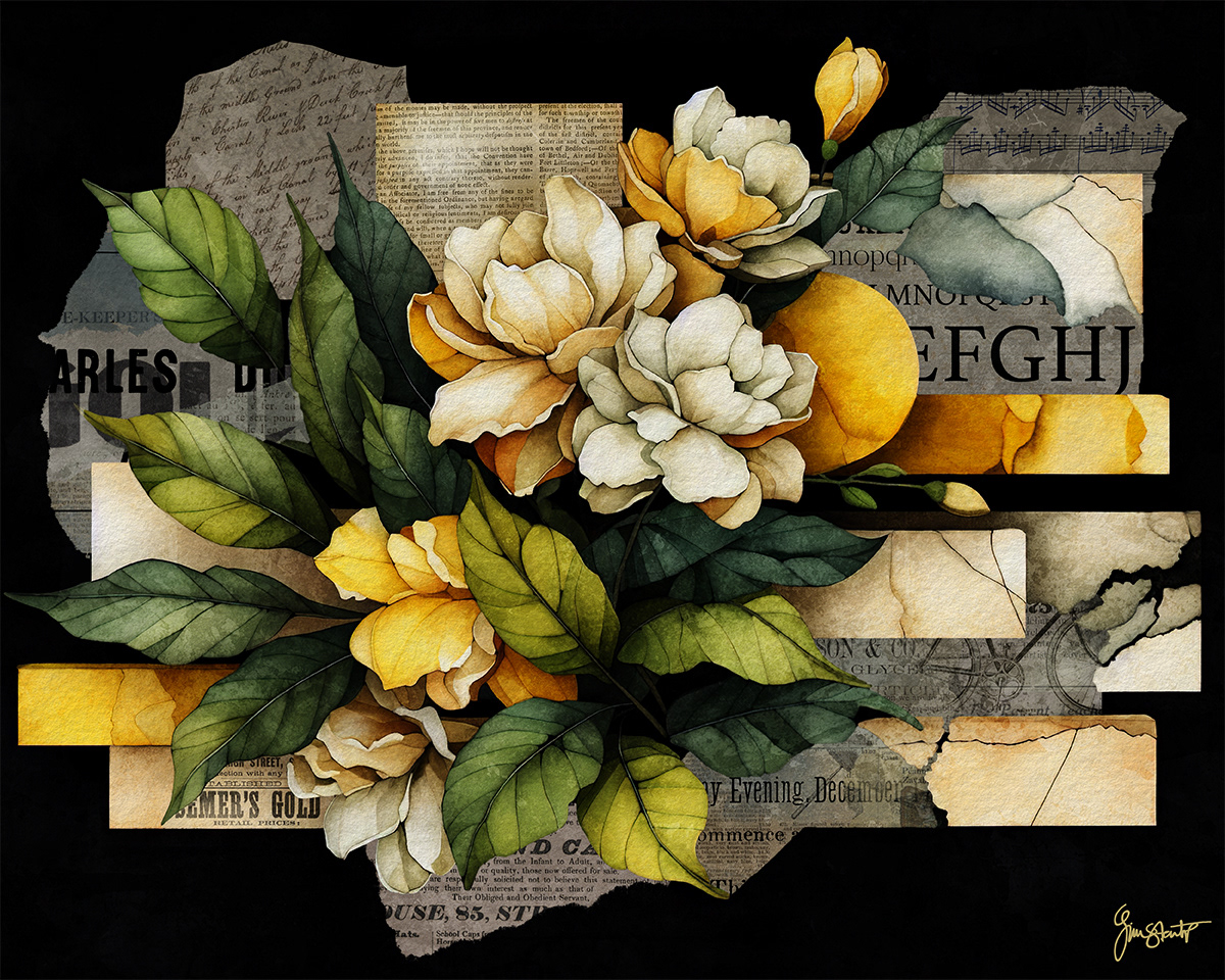 Yellow on Black by Gina Startup