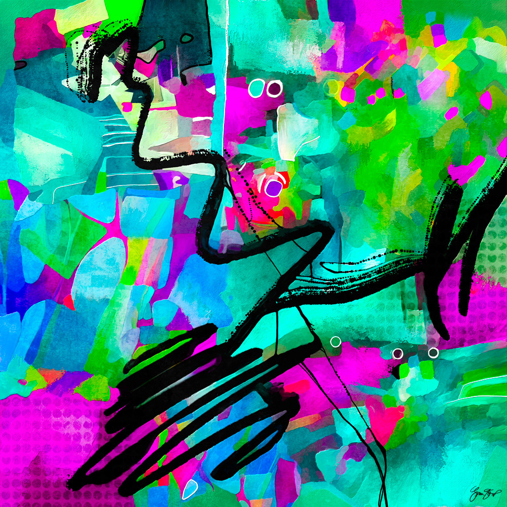 Abstract mixed media art by Gina Startup