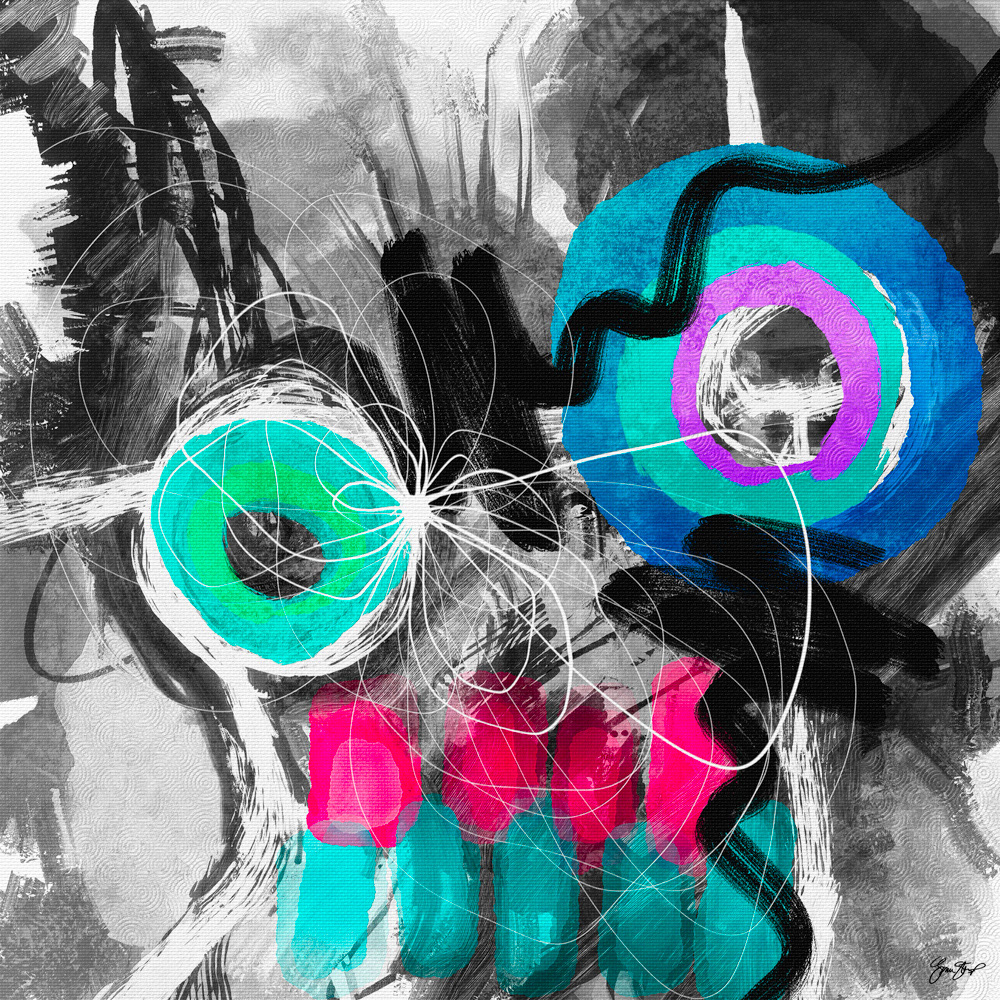 Abstract mixed media art by Gina Startup