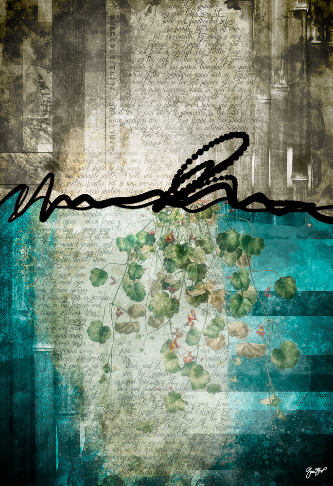 Mixed media collage art by Gina Startup