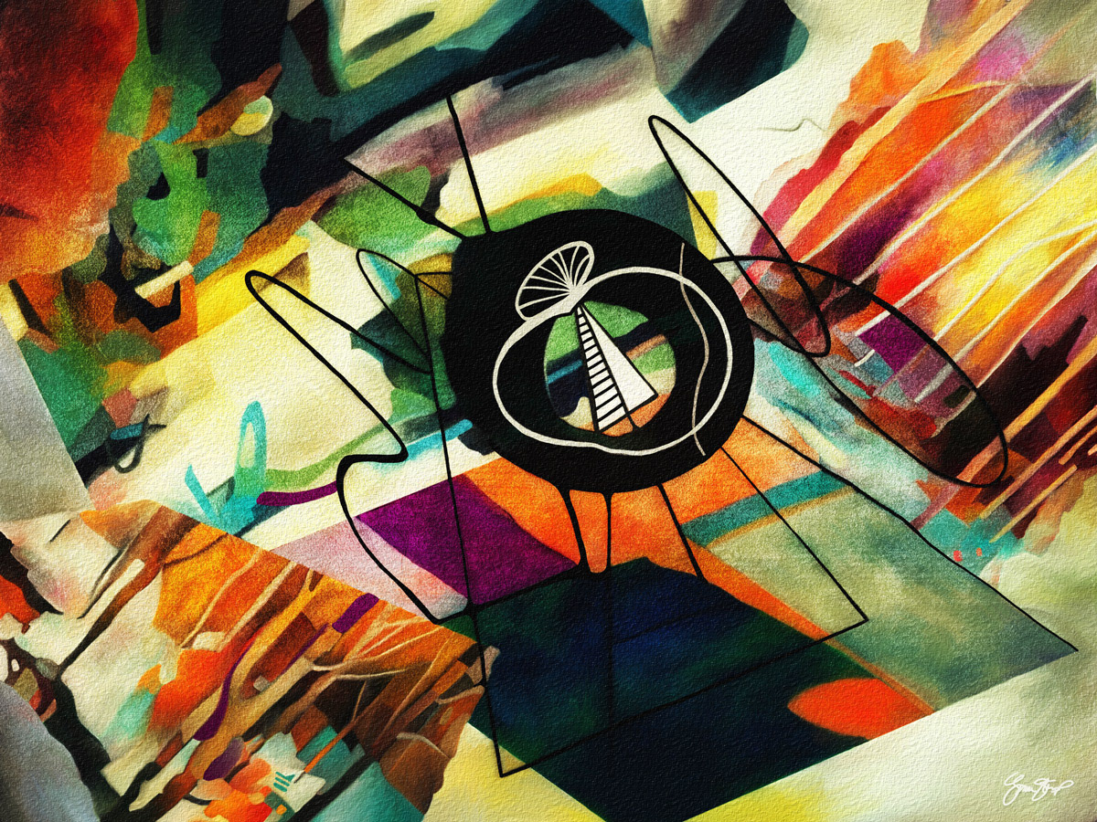 Abstract mixed media art by Gina Startup