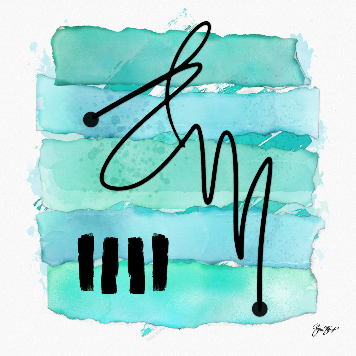mixed media abstract art by Gina Startup 