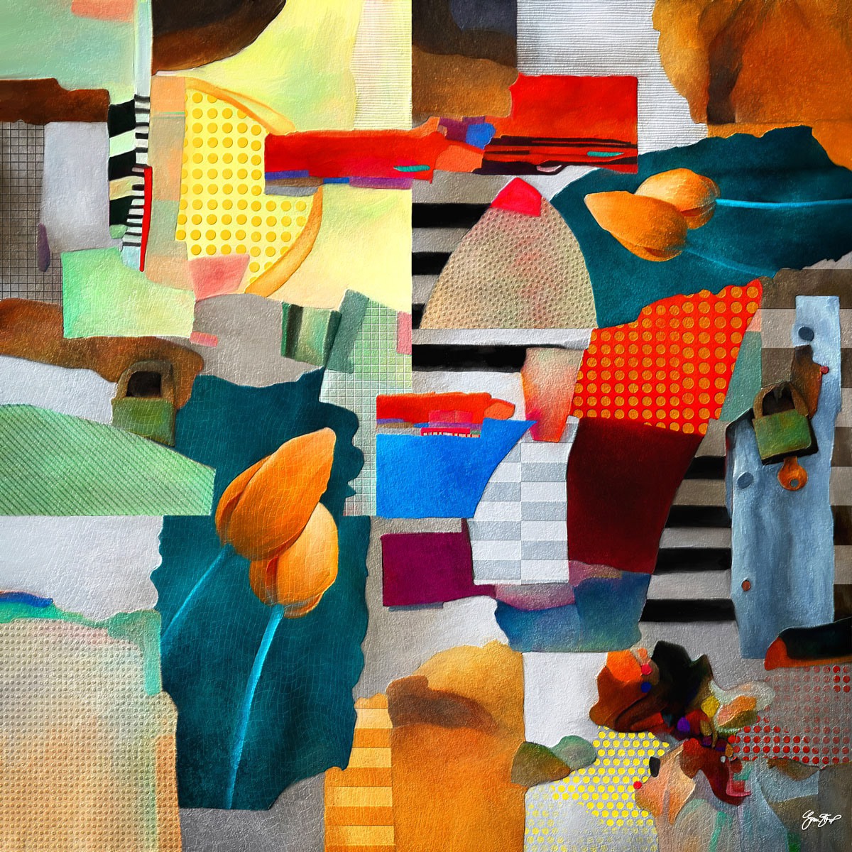 Mixed media Abstract Art by Gina Startup