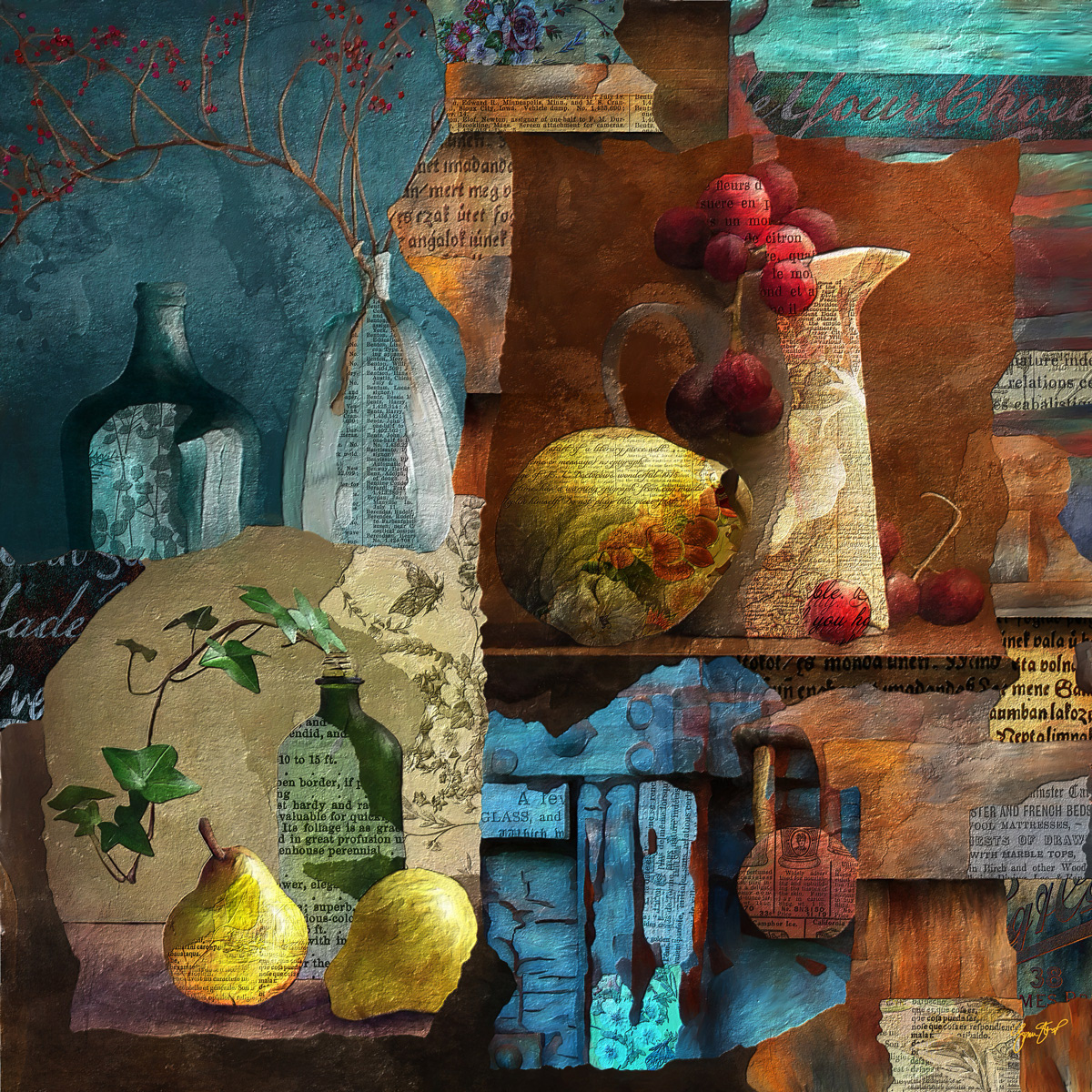 Pear Collage by Gina Startup