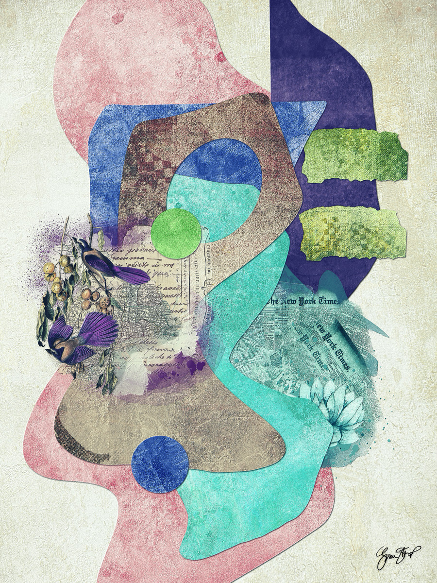 Composition with 2 Birds by Gina Startup