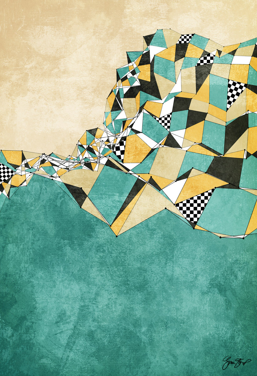 Lemon and Sage Abstract by Gina Startup