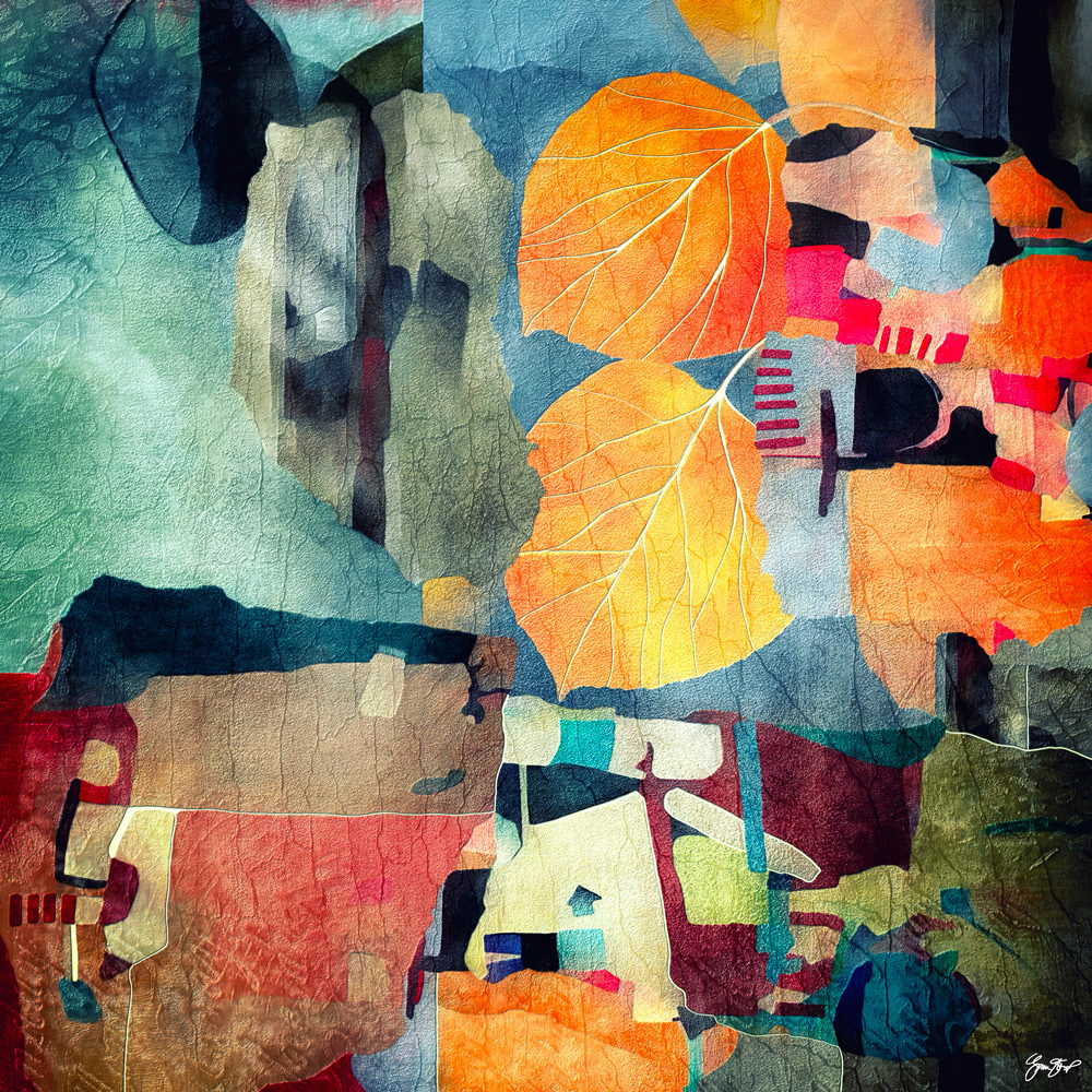 Mixed media abstract art by Gina Startup