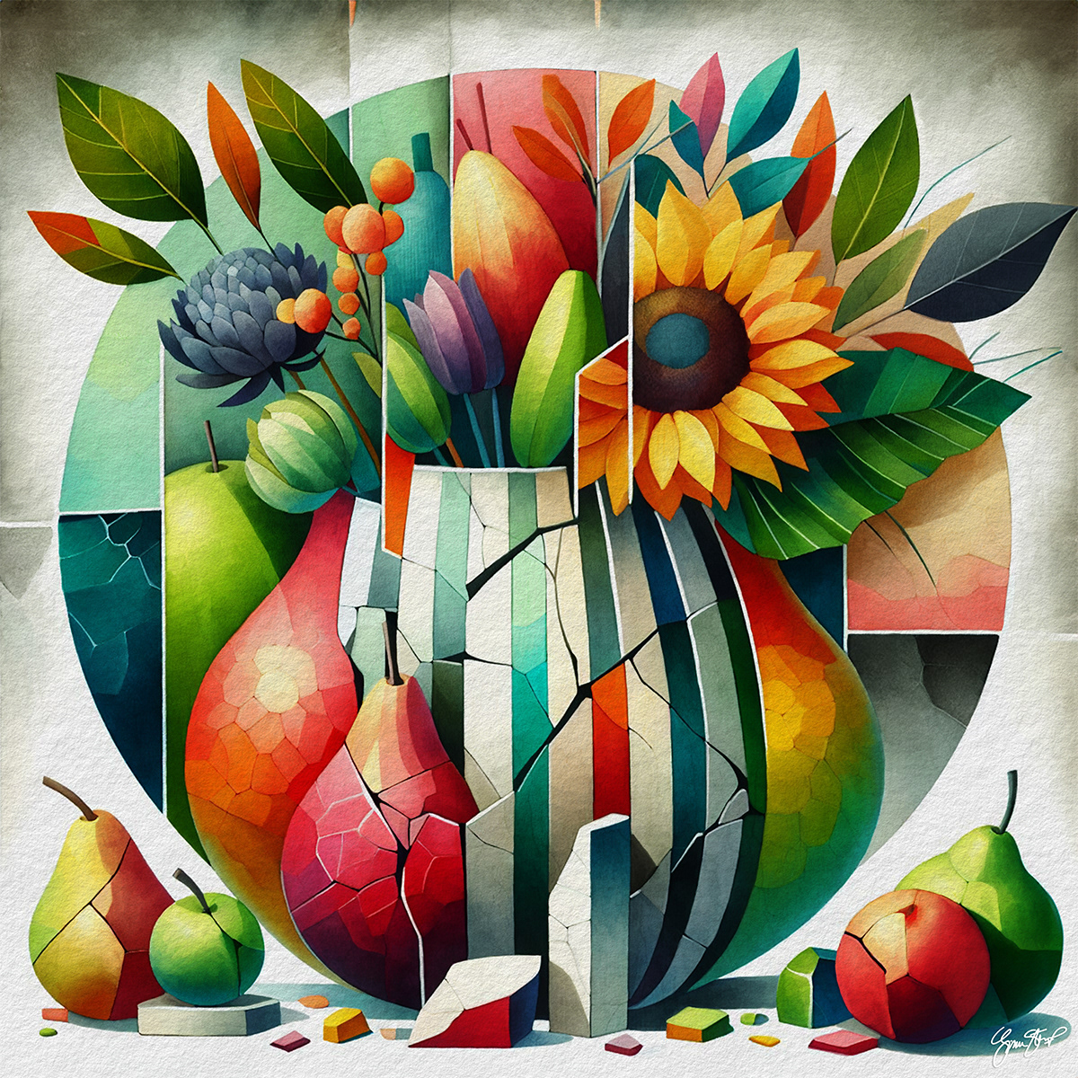 Surreal Sunflower by Gina Startup 