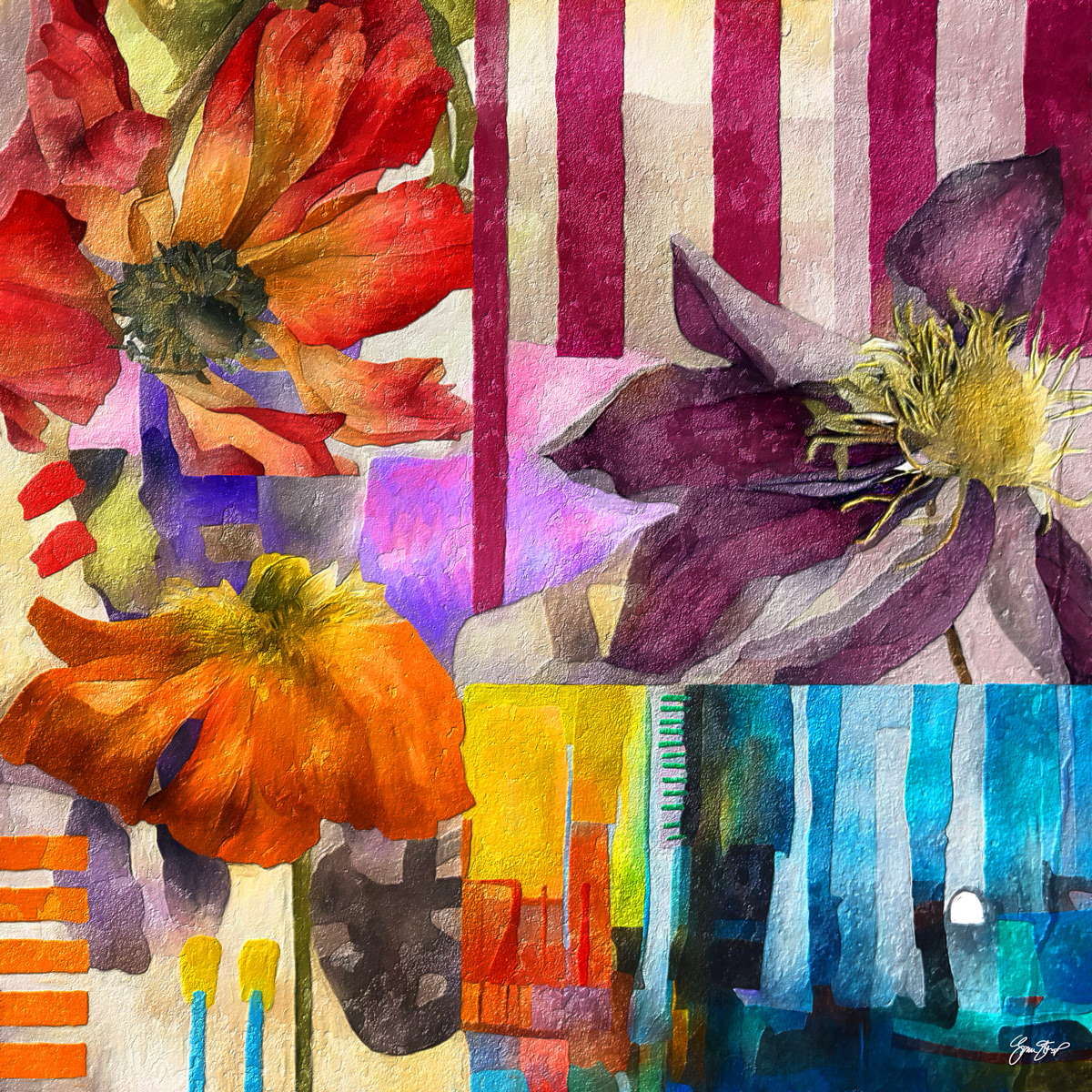 3 Twisted Flowers by Gina Startup 