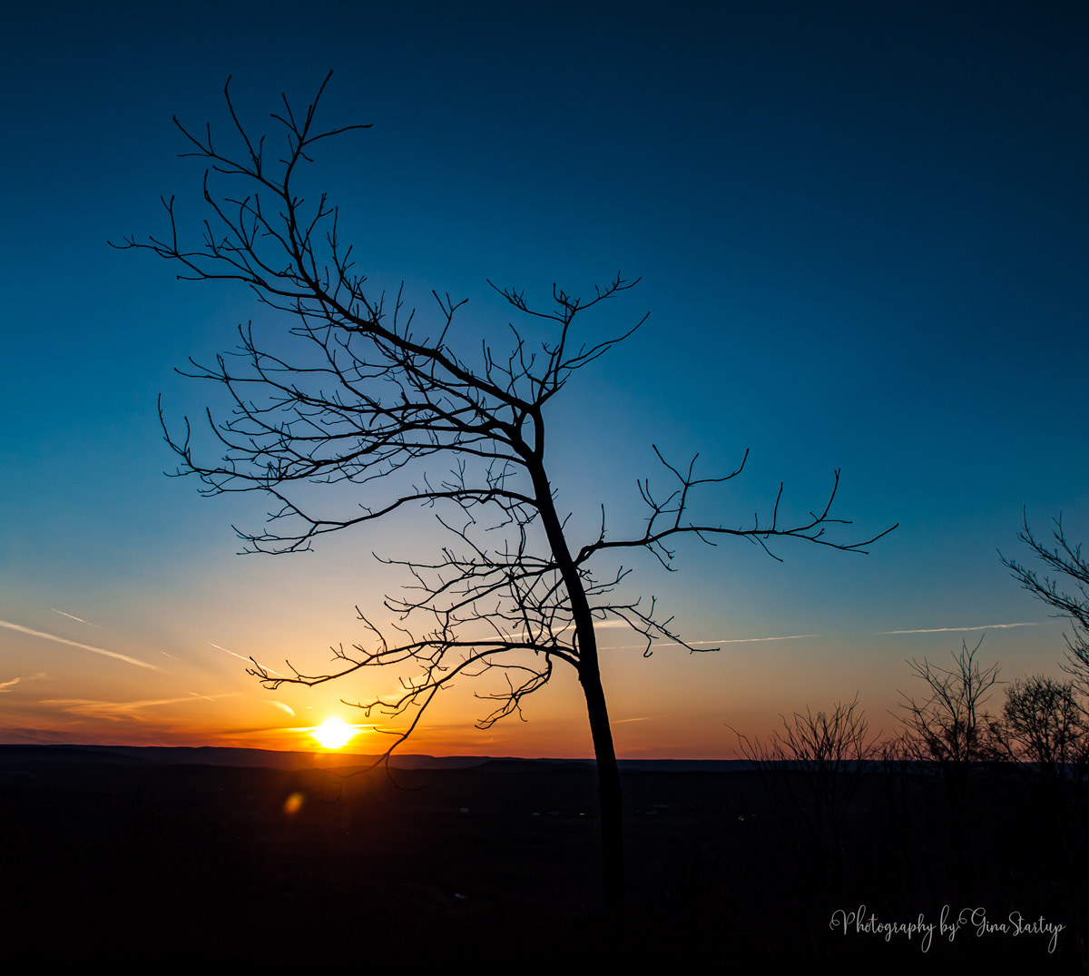 Sunset in Warwick NY by Gina Startup