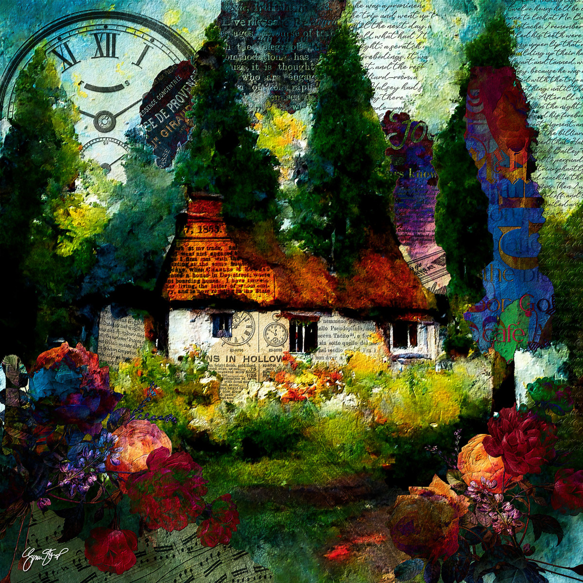 Digitally Created Cottage by Gina Startup 