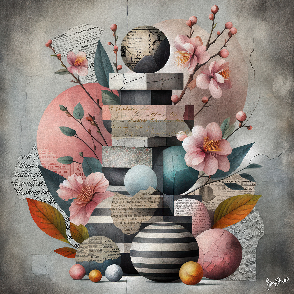Stacked in Pink by Gina Startup
