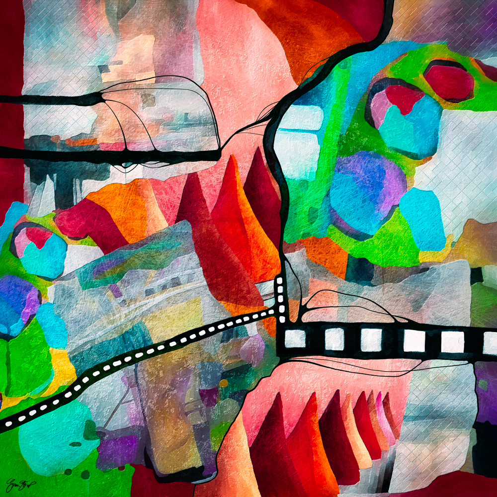 Abstract Mixed Media Art by Gina Startup