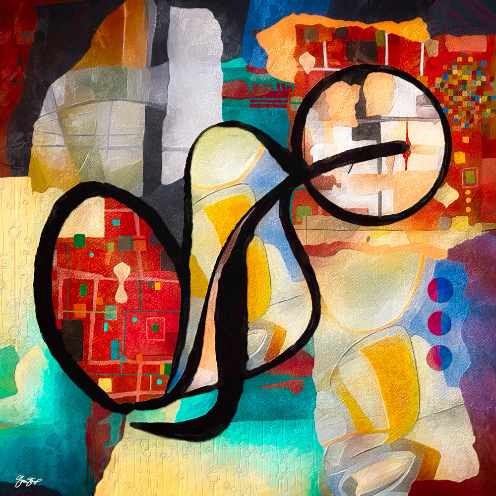 Mixed media Abstract art by Gina Startup 