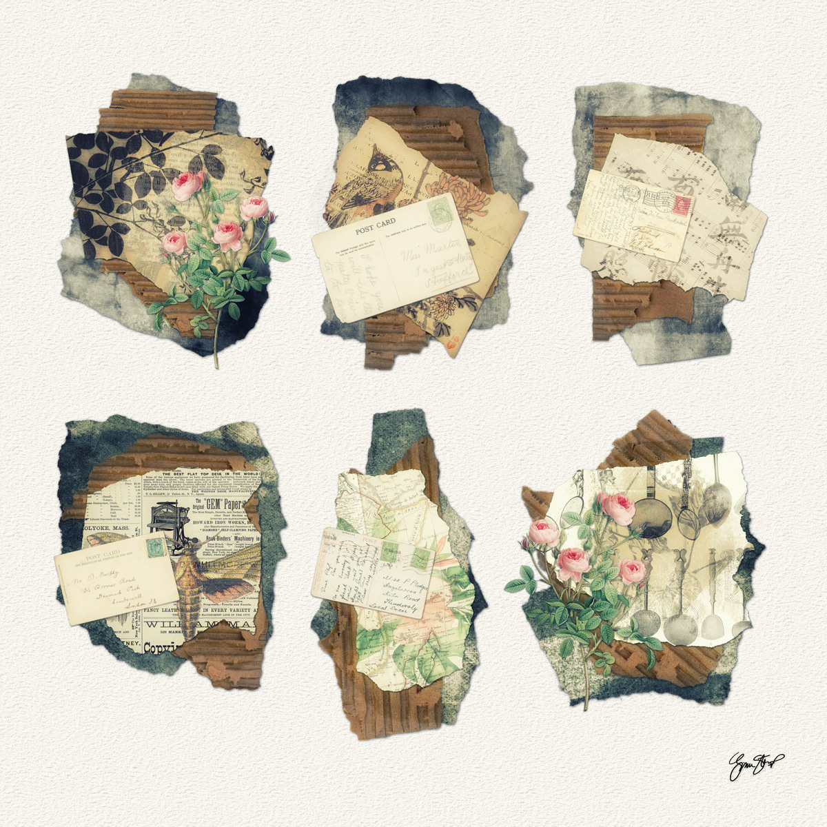 6 Piles of Paper by Gina Startup 