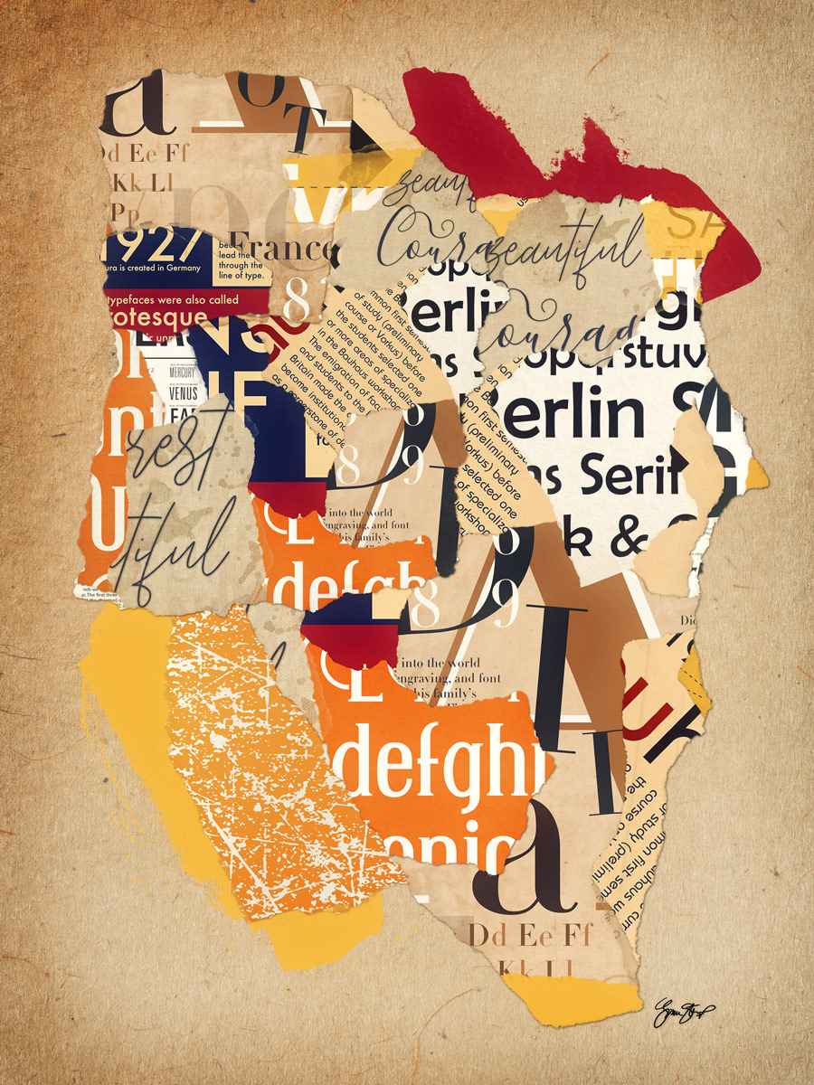 Mixed Media Collage art by Gina Startup