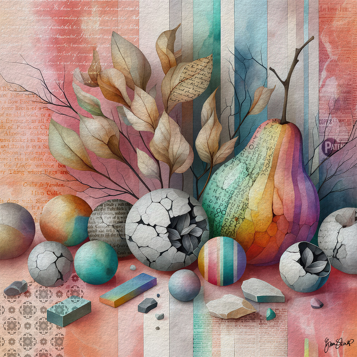 A Dance of Rainbows in Abstract by Gina Startup