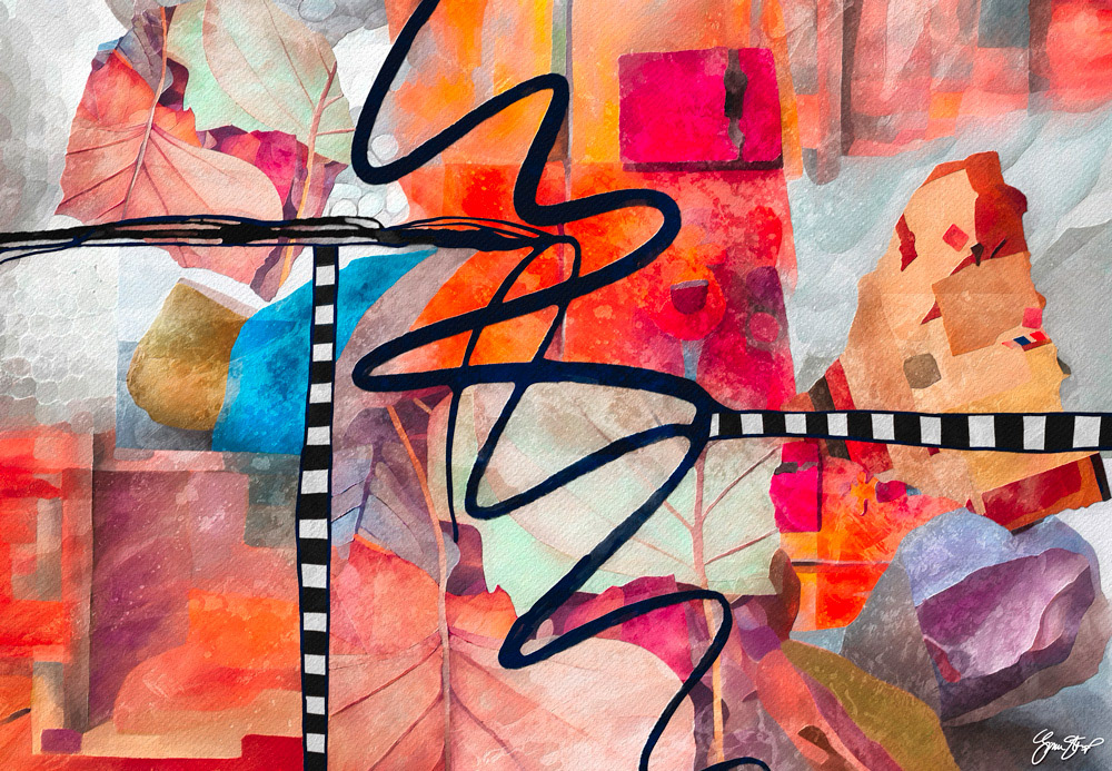 Mixed media Abstract Art By Gina Startup
