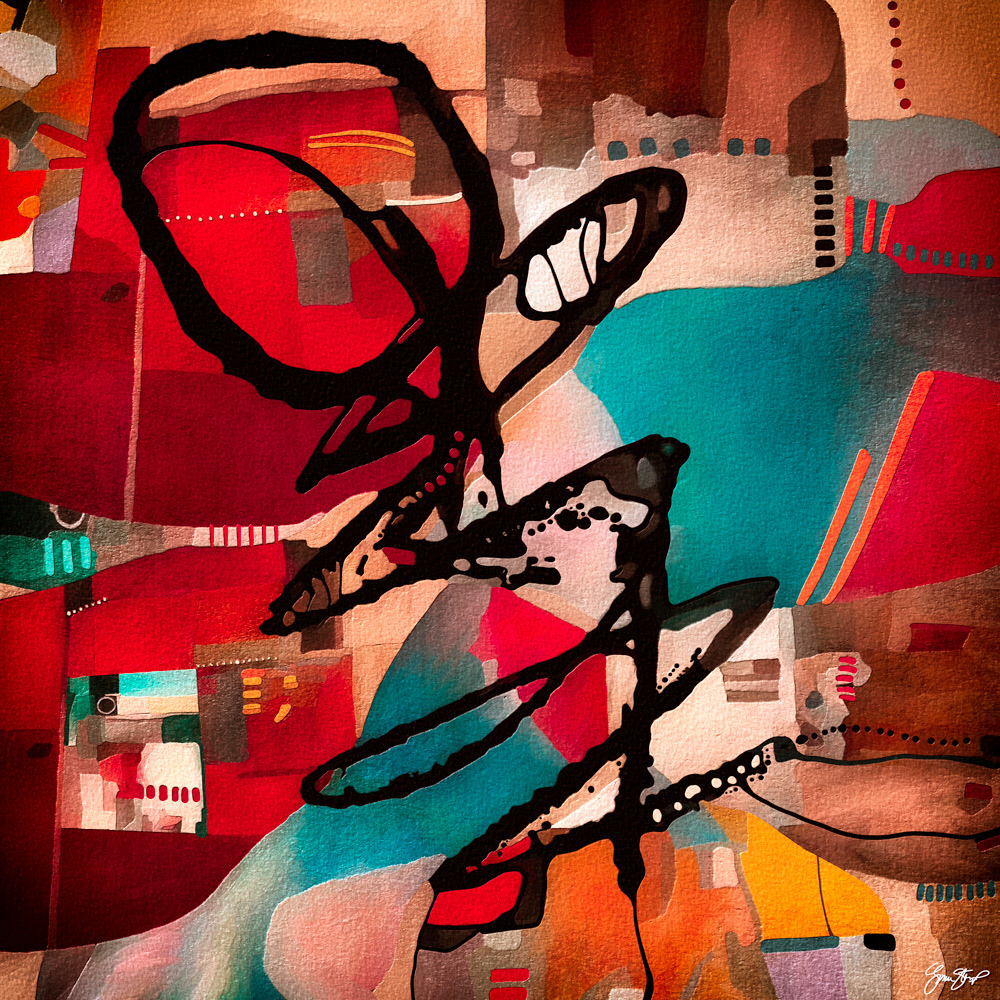Mixed media Abstract art by Gina Startup 