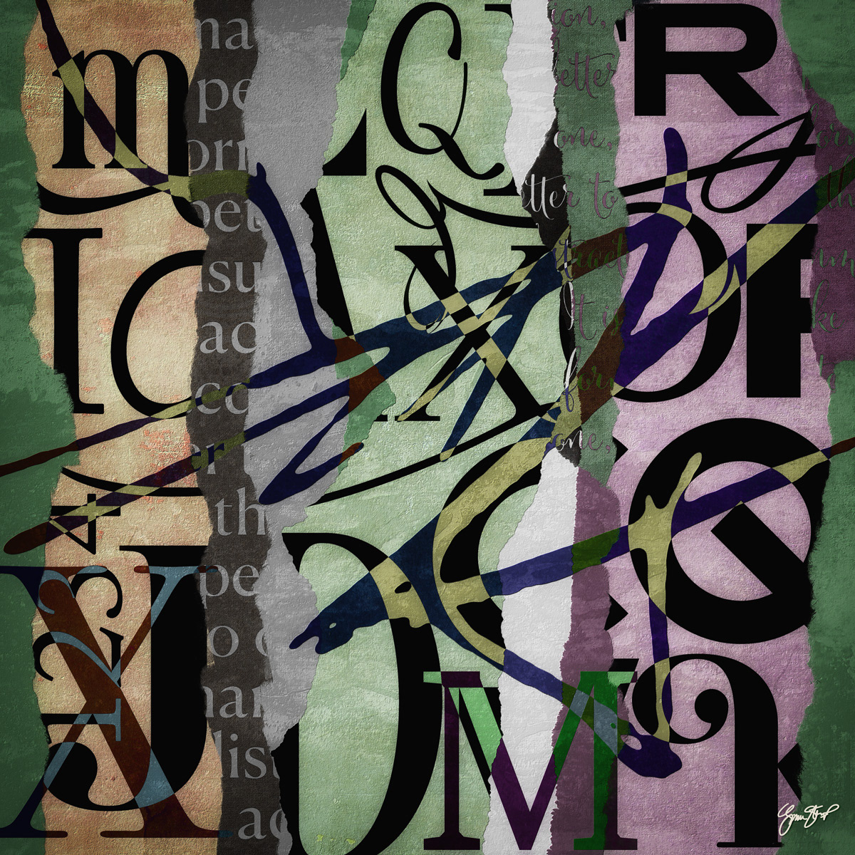 Letter X Collage by Gina Startup