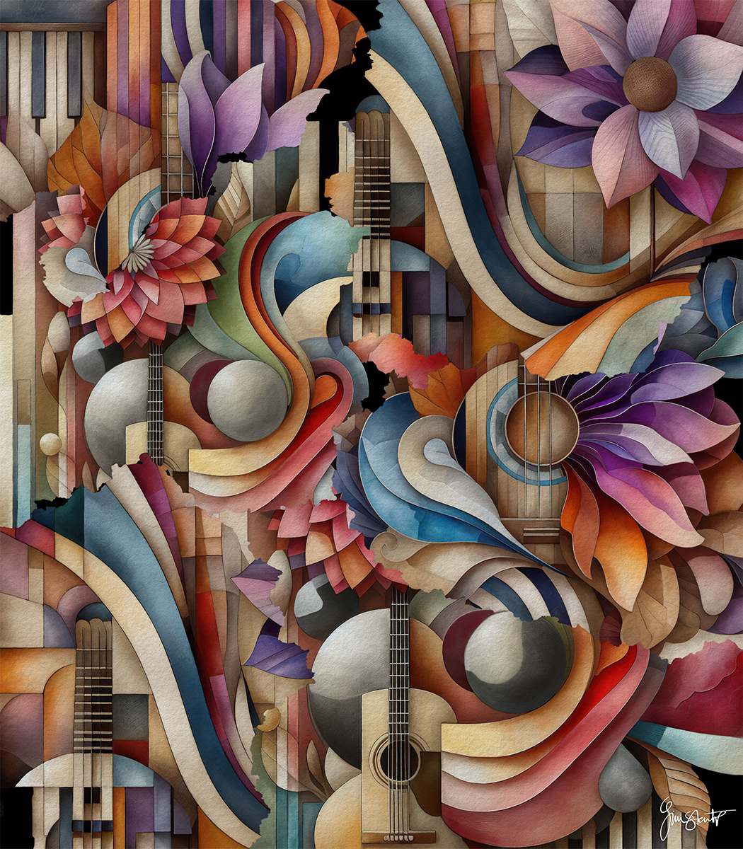Strings and Flowers by Gina Startup 