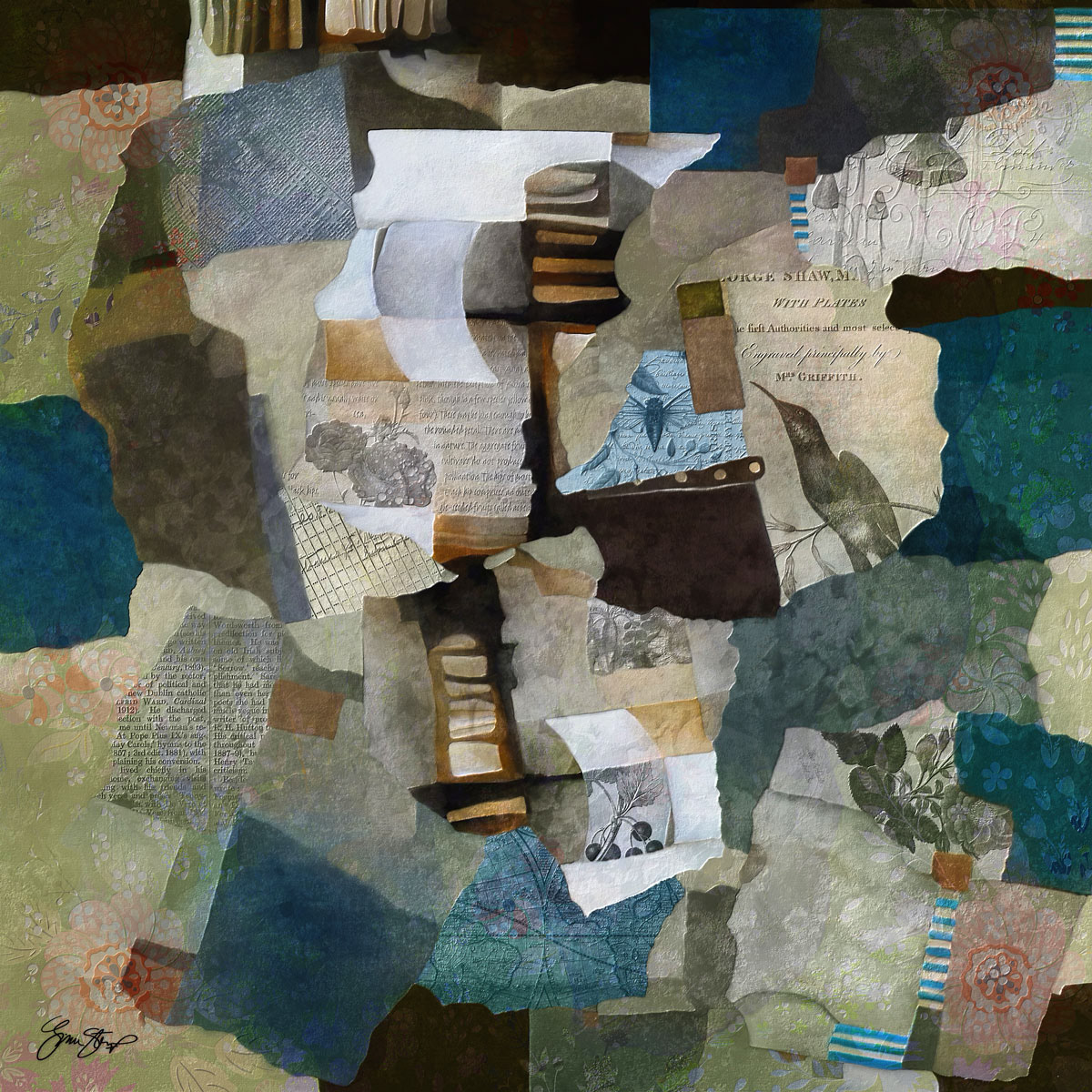 Mixed Media Collage Art by Gina Startup