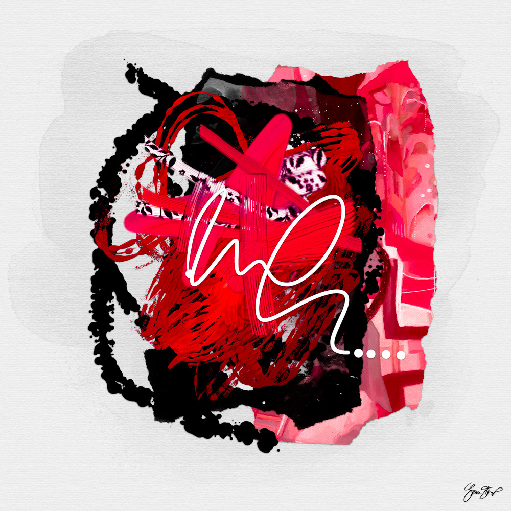 Abstract mixed media art by Gina Startup