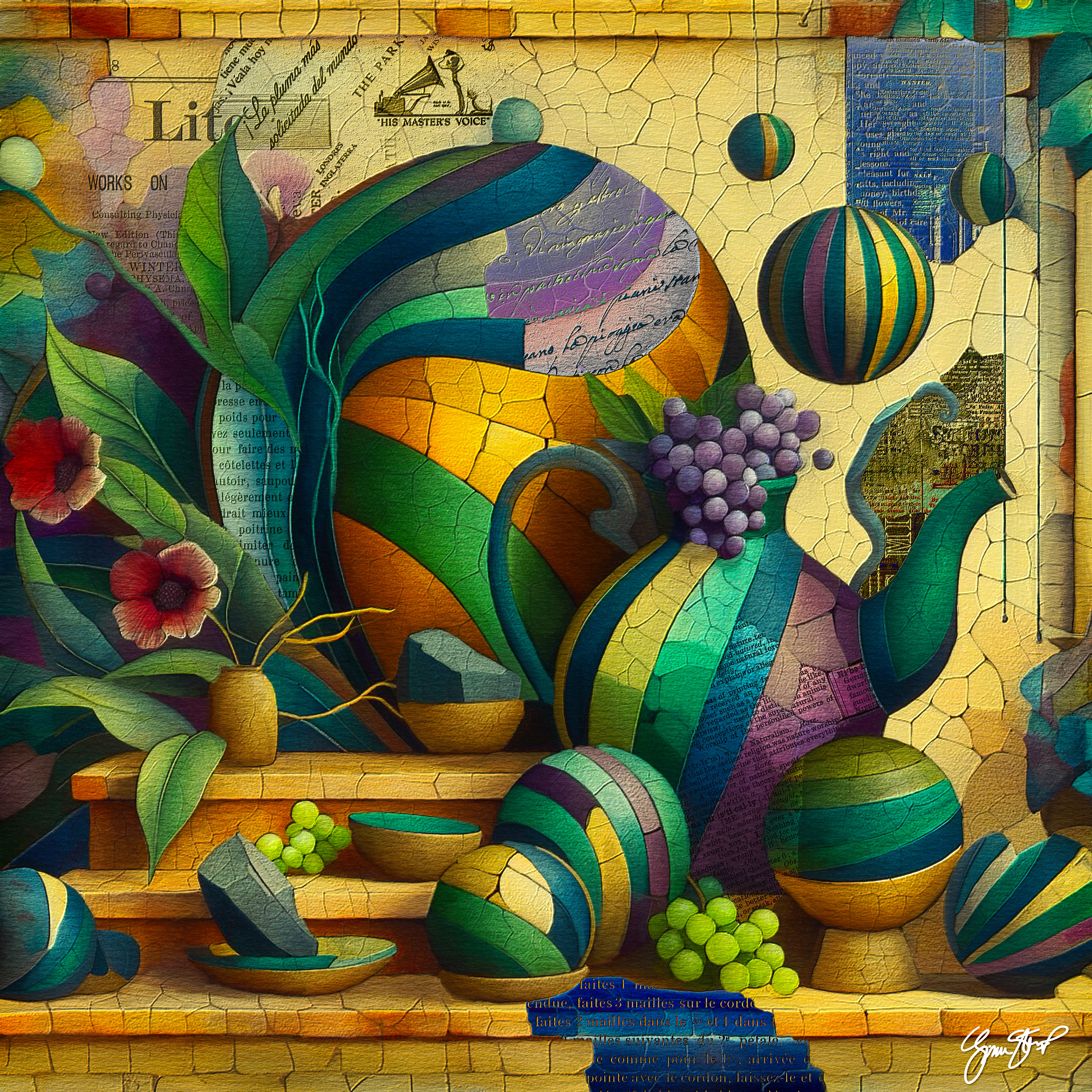 Grapes on the Teapot