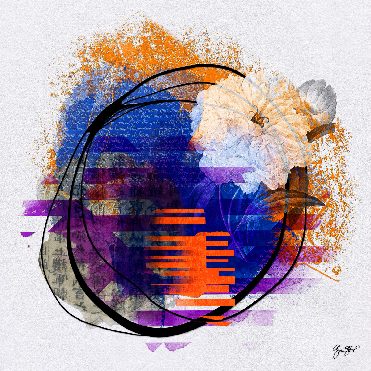 White Floral Collage