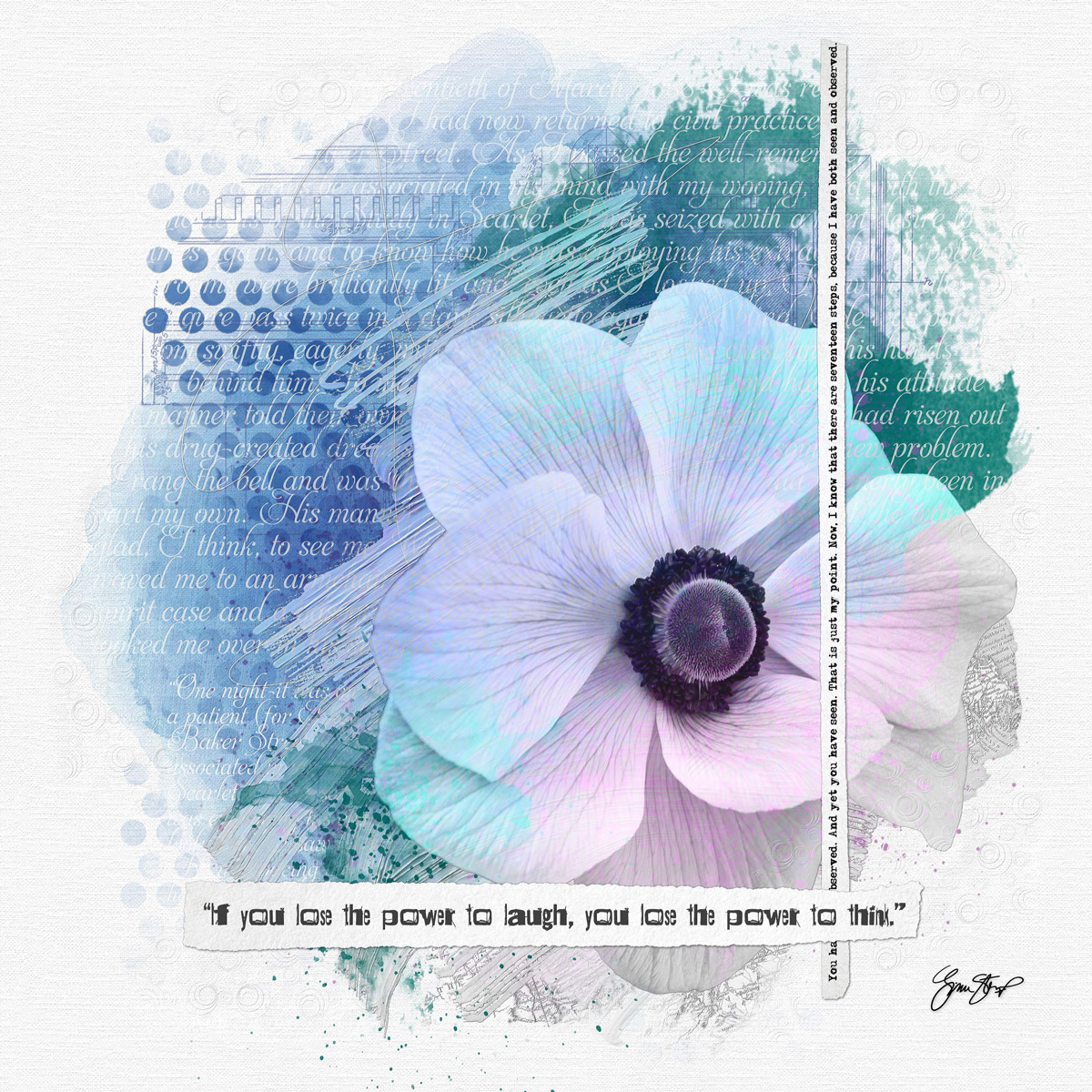 Mixed media collage art by Gina Startup