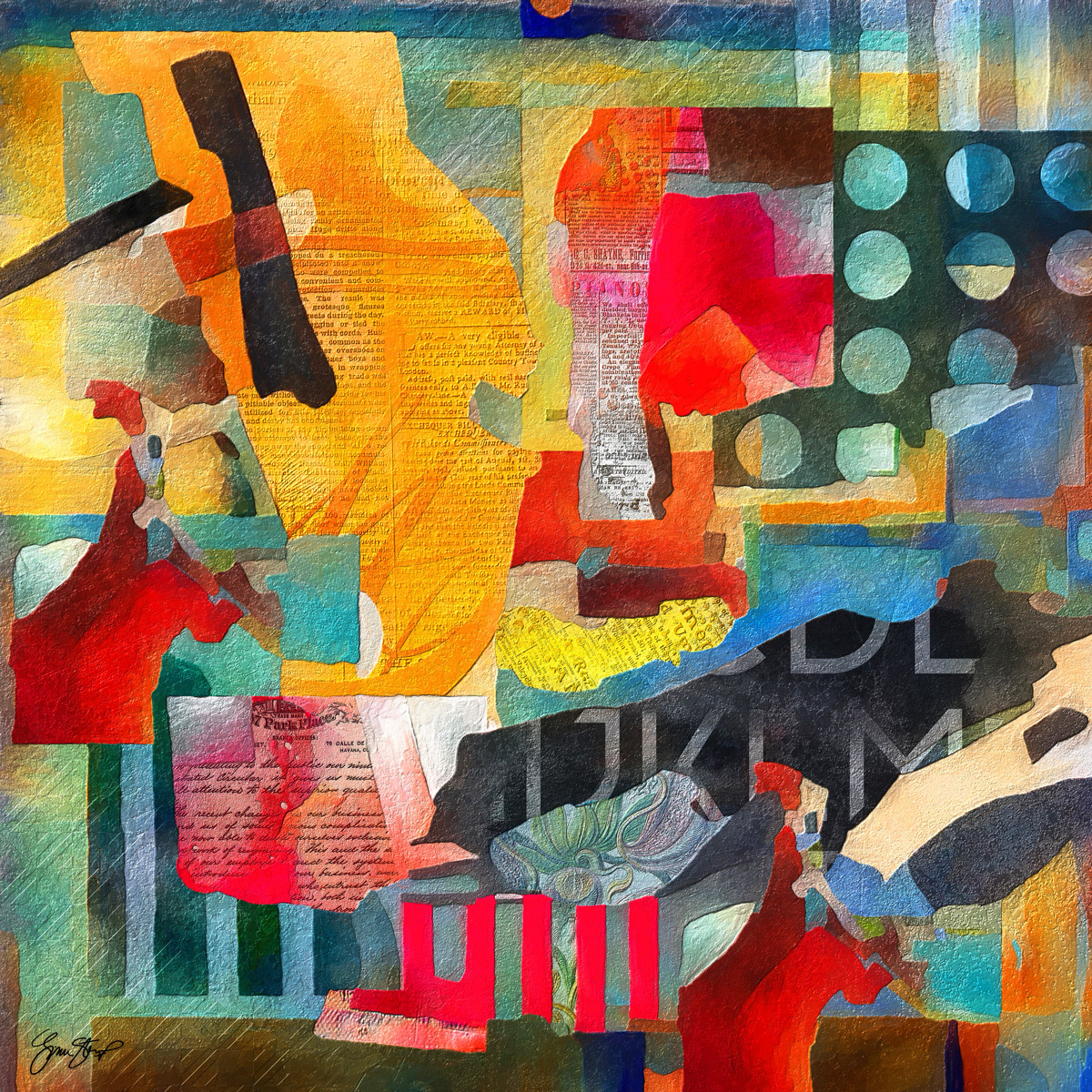 Mixed media art by Gina Startup