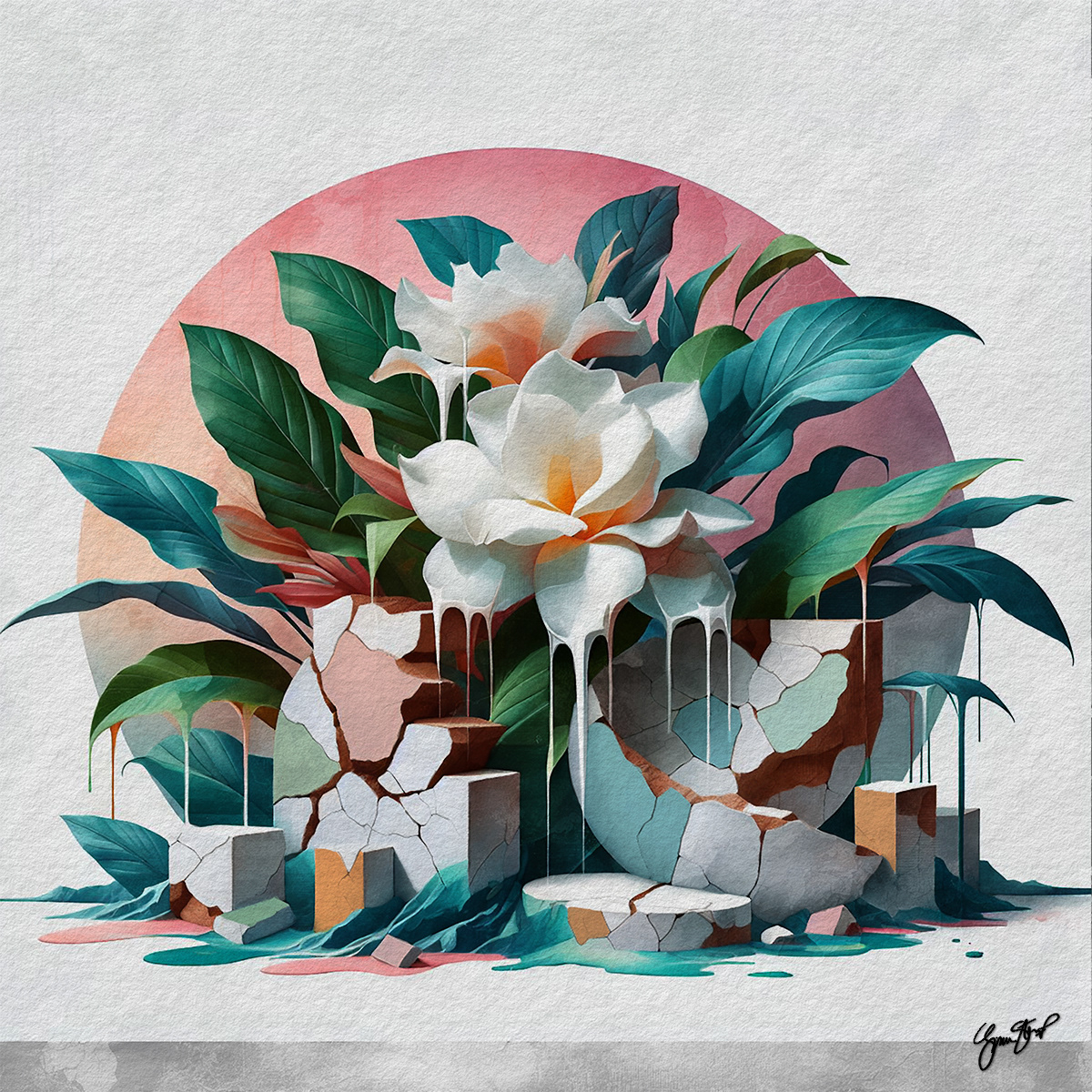 Melting White Blossom