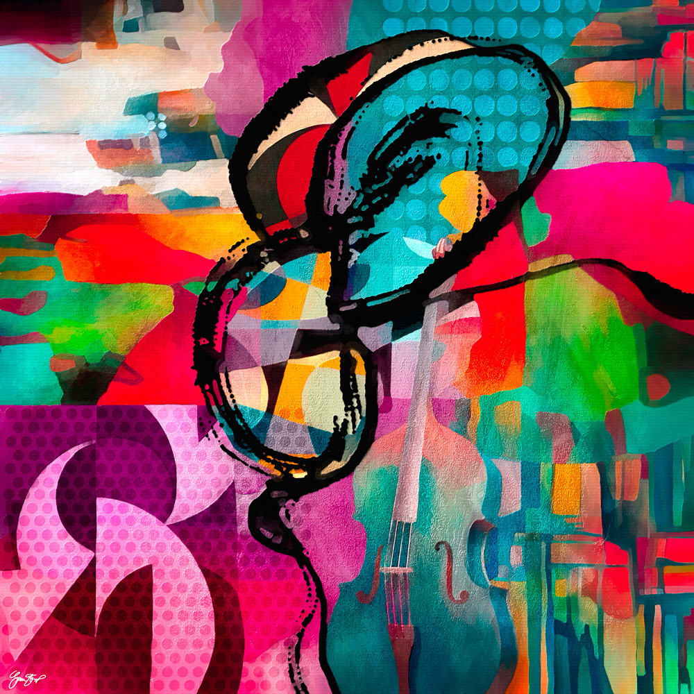 Abstract mixed media art by Gina Startup