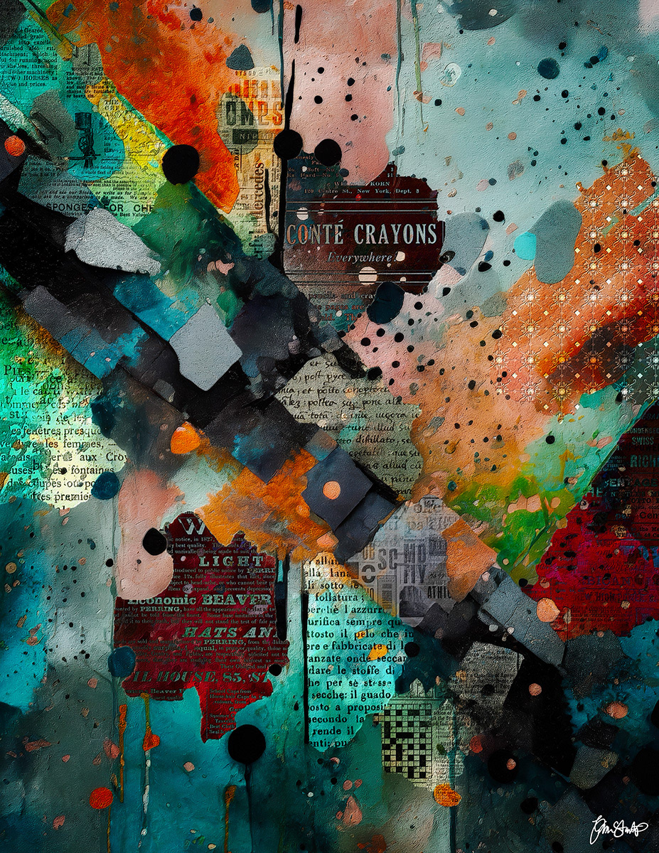 Crayon Collage by Gina Startup