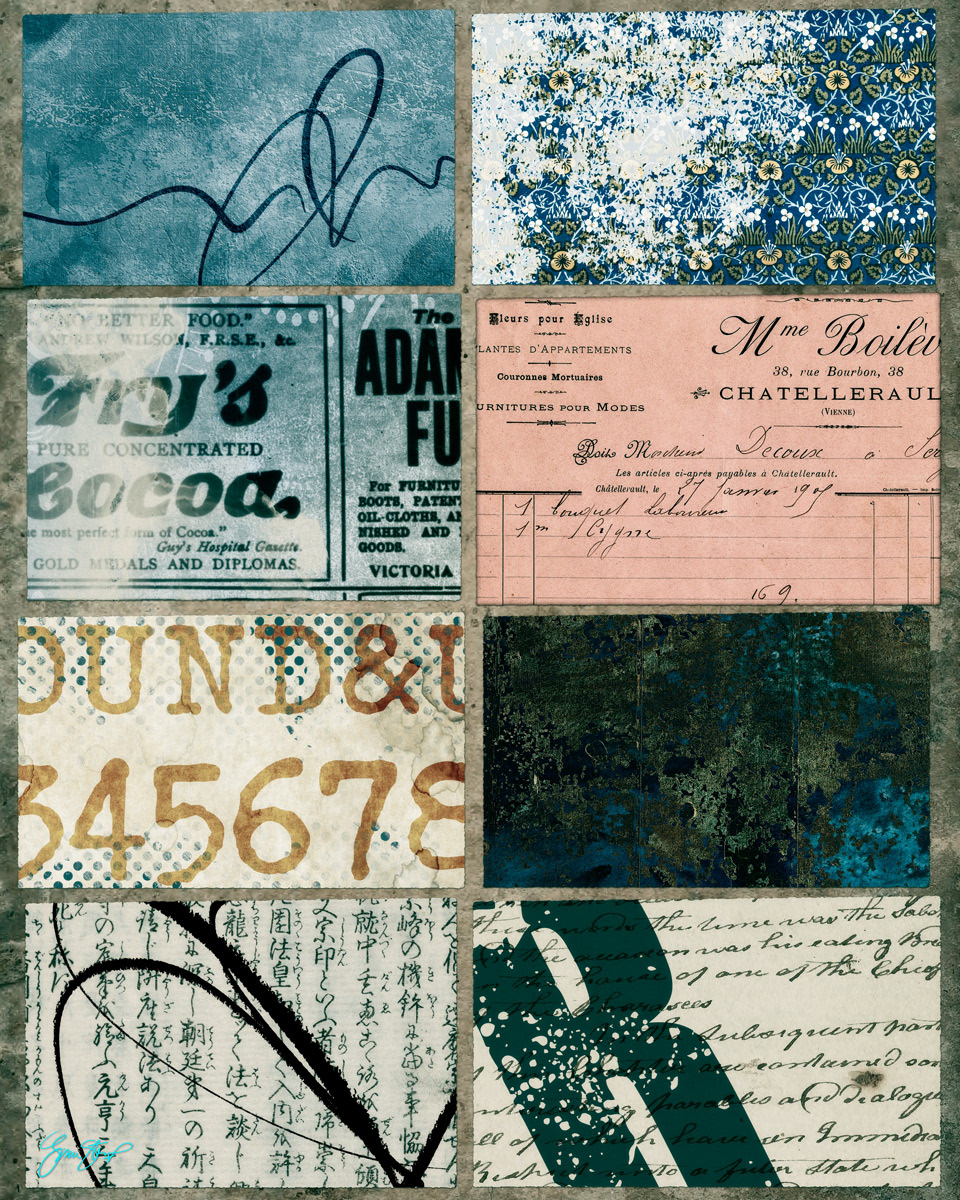8 Blue Cards by Gina Startup 
