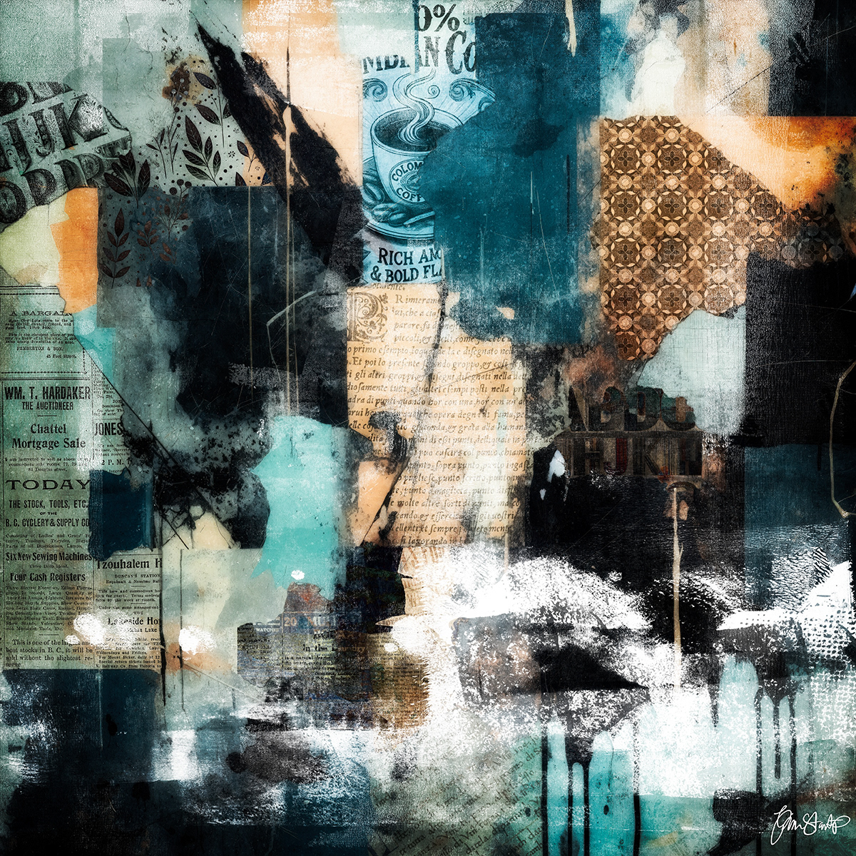Today's Blue Collage by Gina Startup