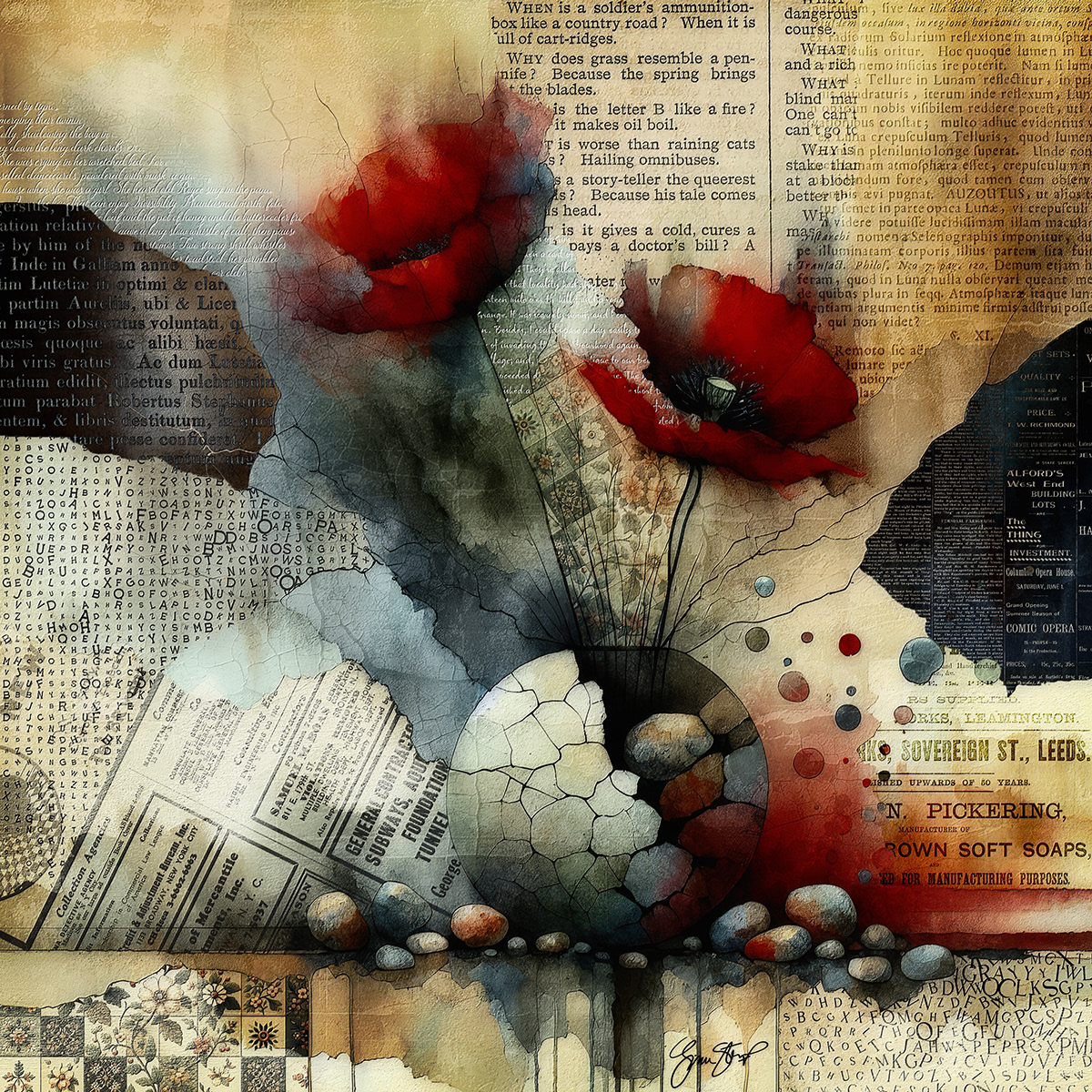 Rain Poppies by Gina Startup