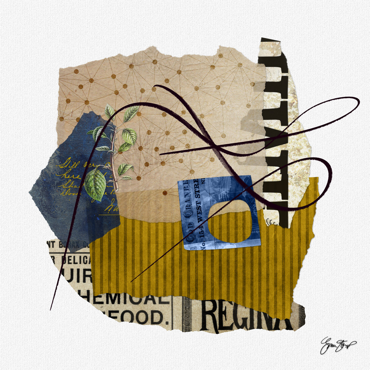 Gold and Blue Paper by Gina Startup 
