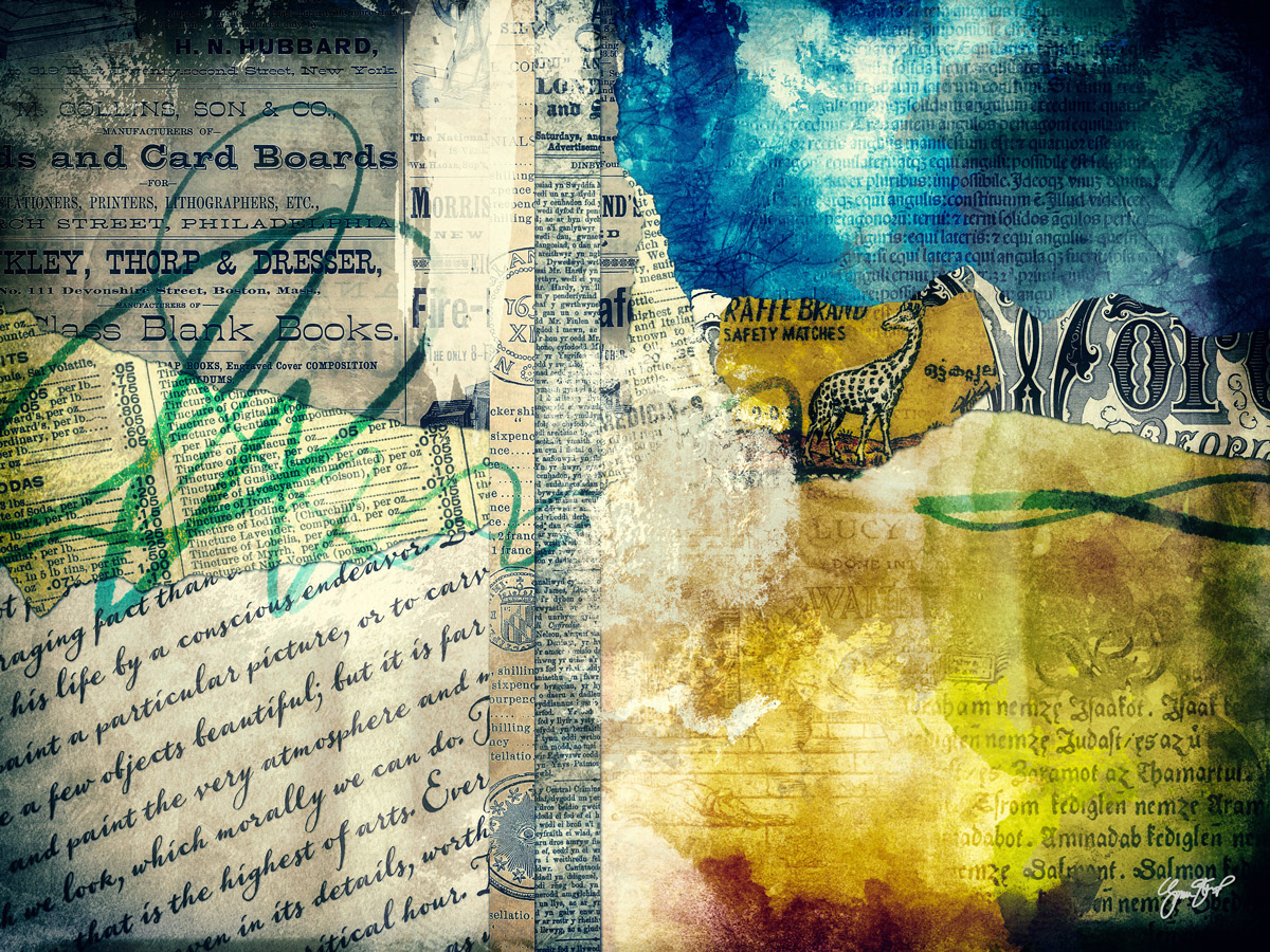 Giraffe Book Collage by Gina Startup