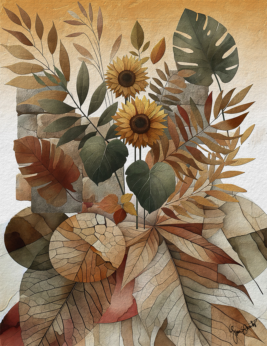 Deconstructed Sunflowers by Gina Startup 