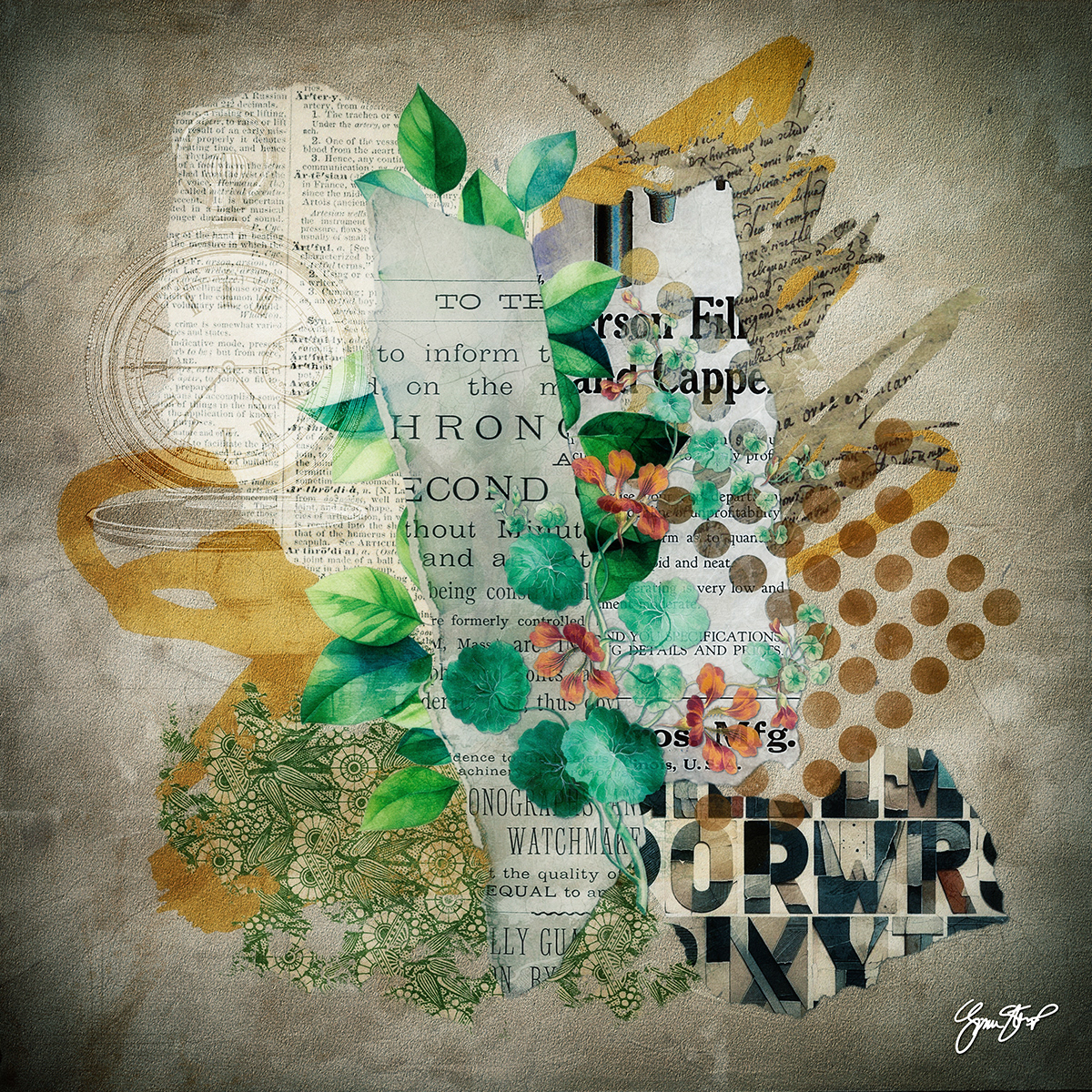 Watchmaker Collage by Gina Startup 