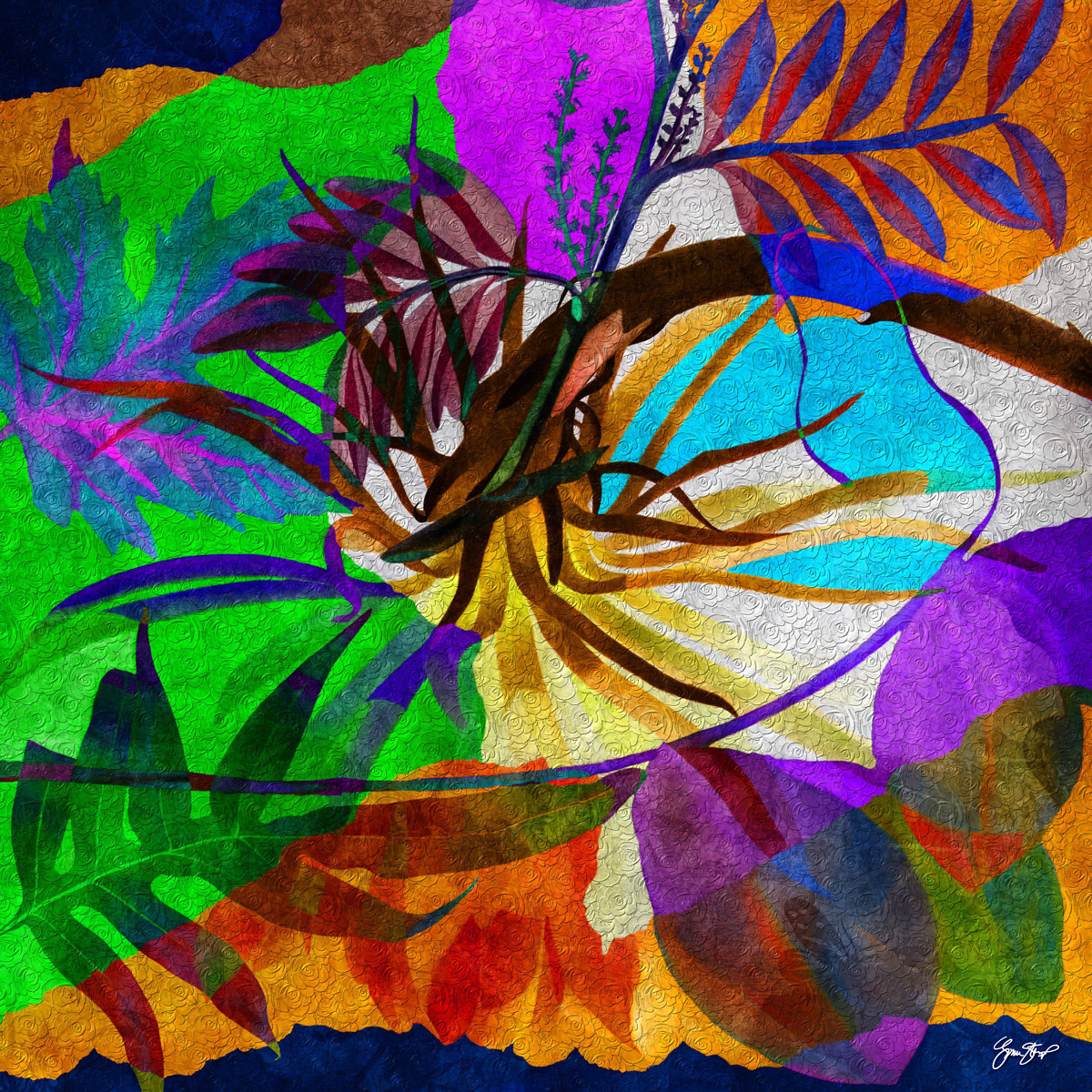 Natural Leaf Abstract by Gina Startup