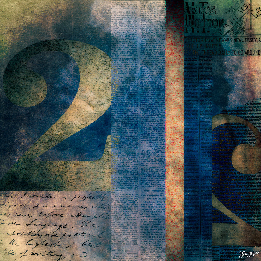 Mixed media Collage art by Gina Startup